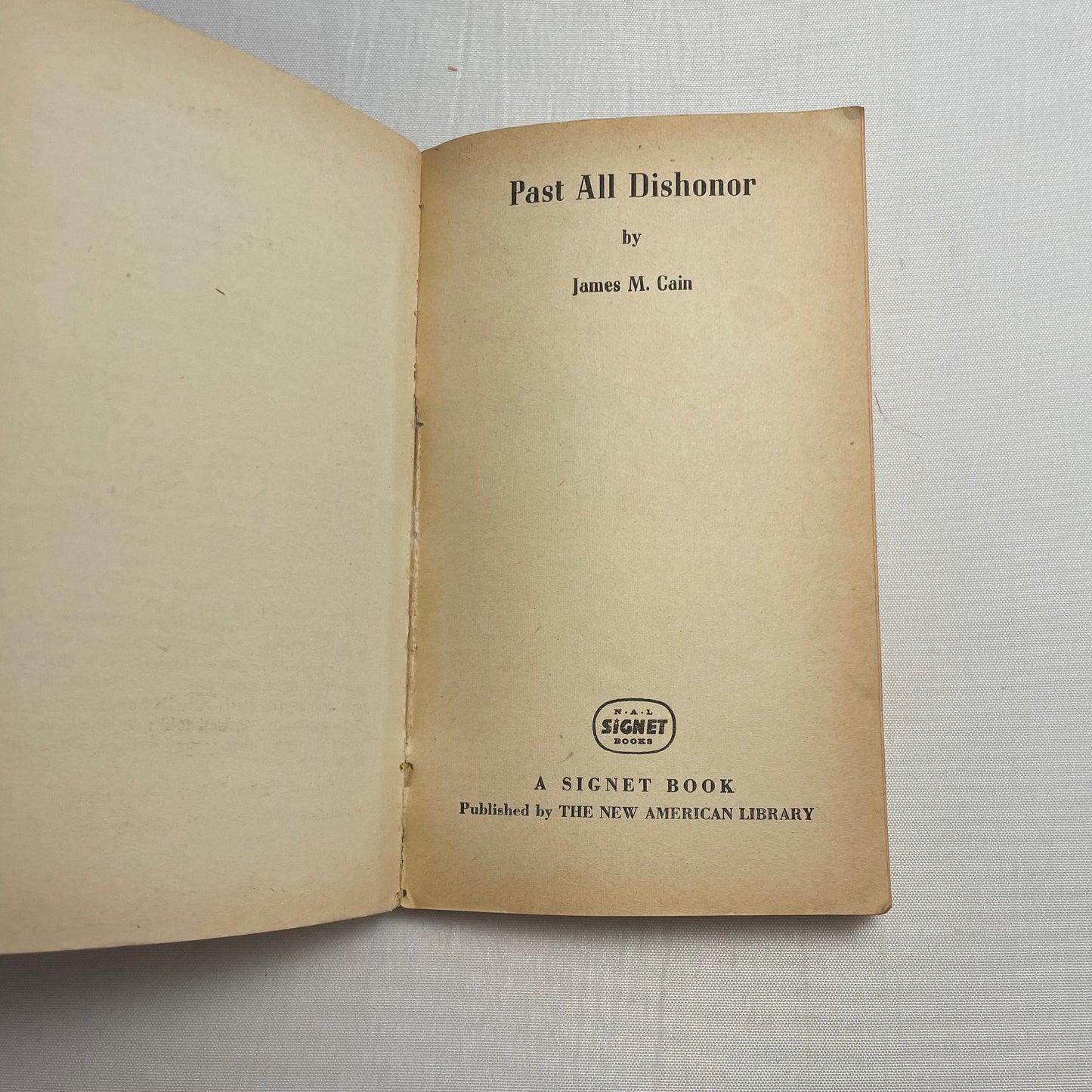 Past All Dishonor by James M. Cain First Printing 1948 Paperback