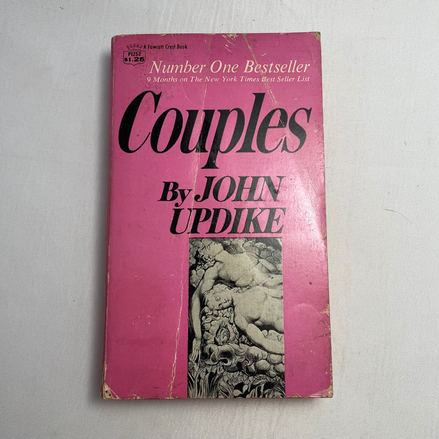 Couples by John Updike First Fawcett Crest Printing 1969, Classic American Literature, Vintage Novel US