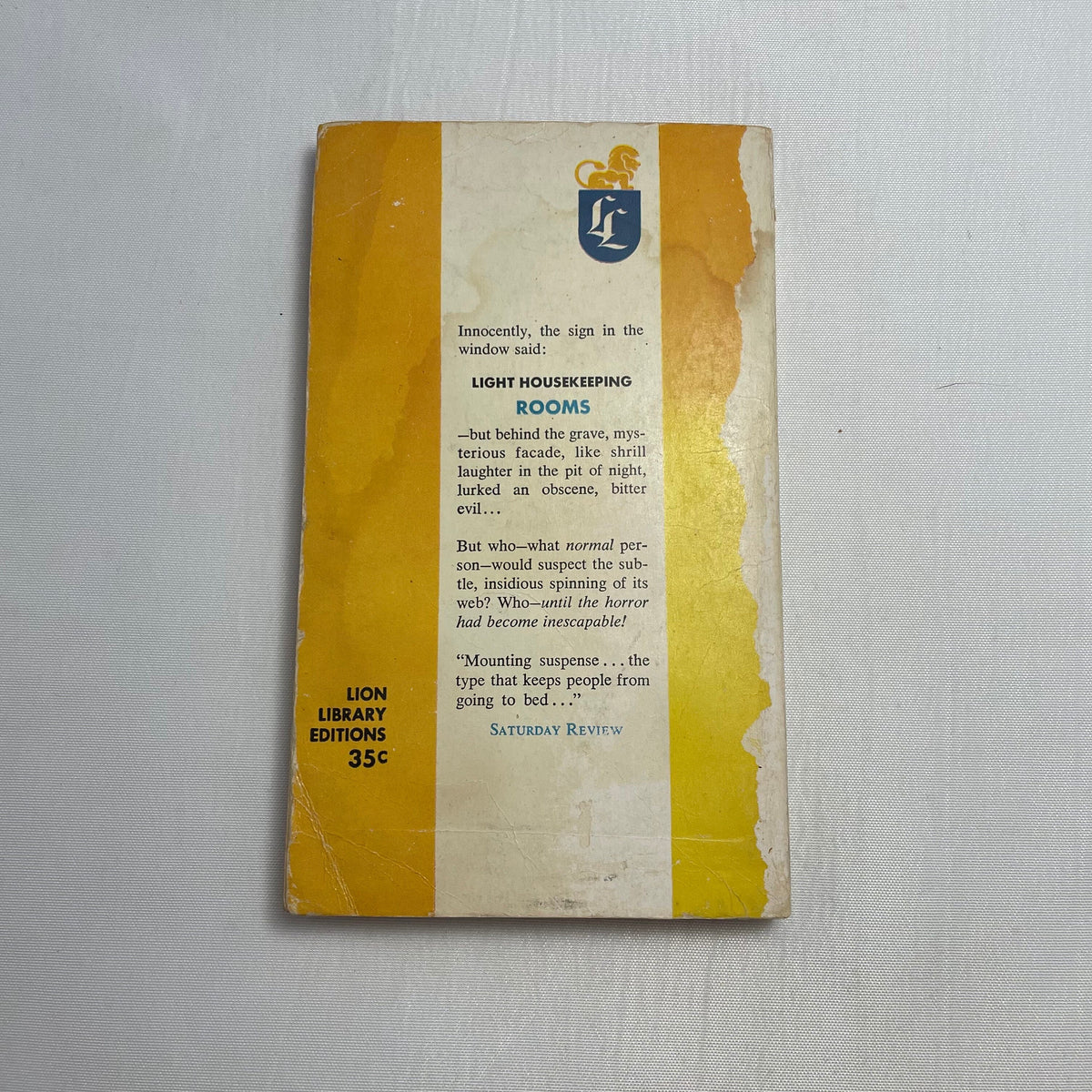 Vintage Rooming House by Berton Roueché Second Printing 1957, English Book