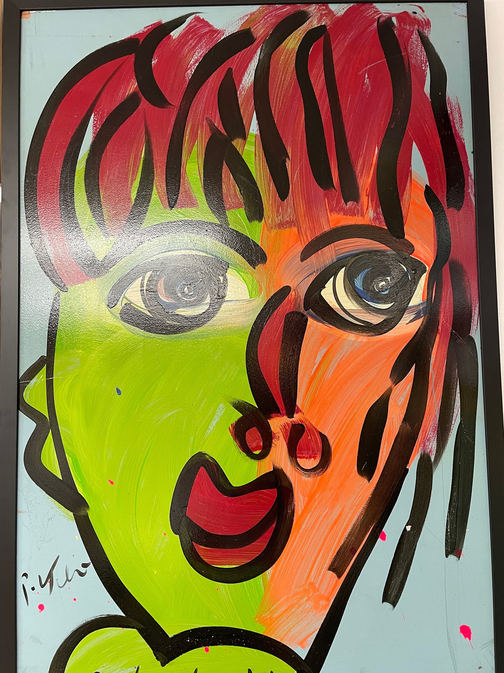Peter Robert Keil Framed Artwork, My Dear Friend Andy Warhol Inspired, Wall Decor, Contemporary Art, private collection