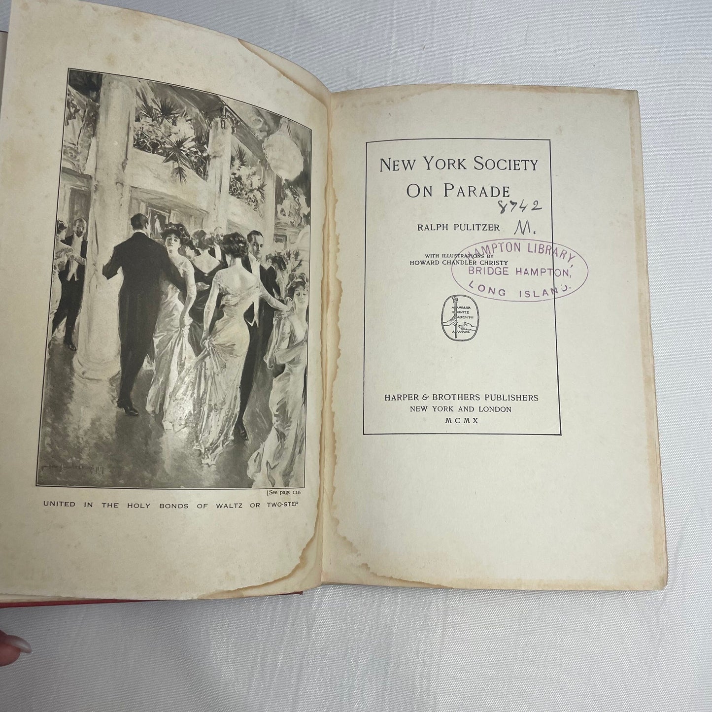 Ralph Pulitzer "New York Society on Parade" Hardcover Book, Vintage NYC Social Scene, Collector's Edition, Coffee Table Book