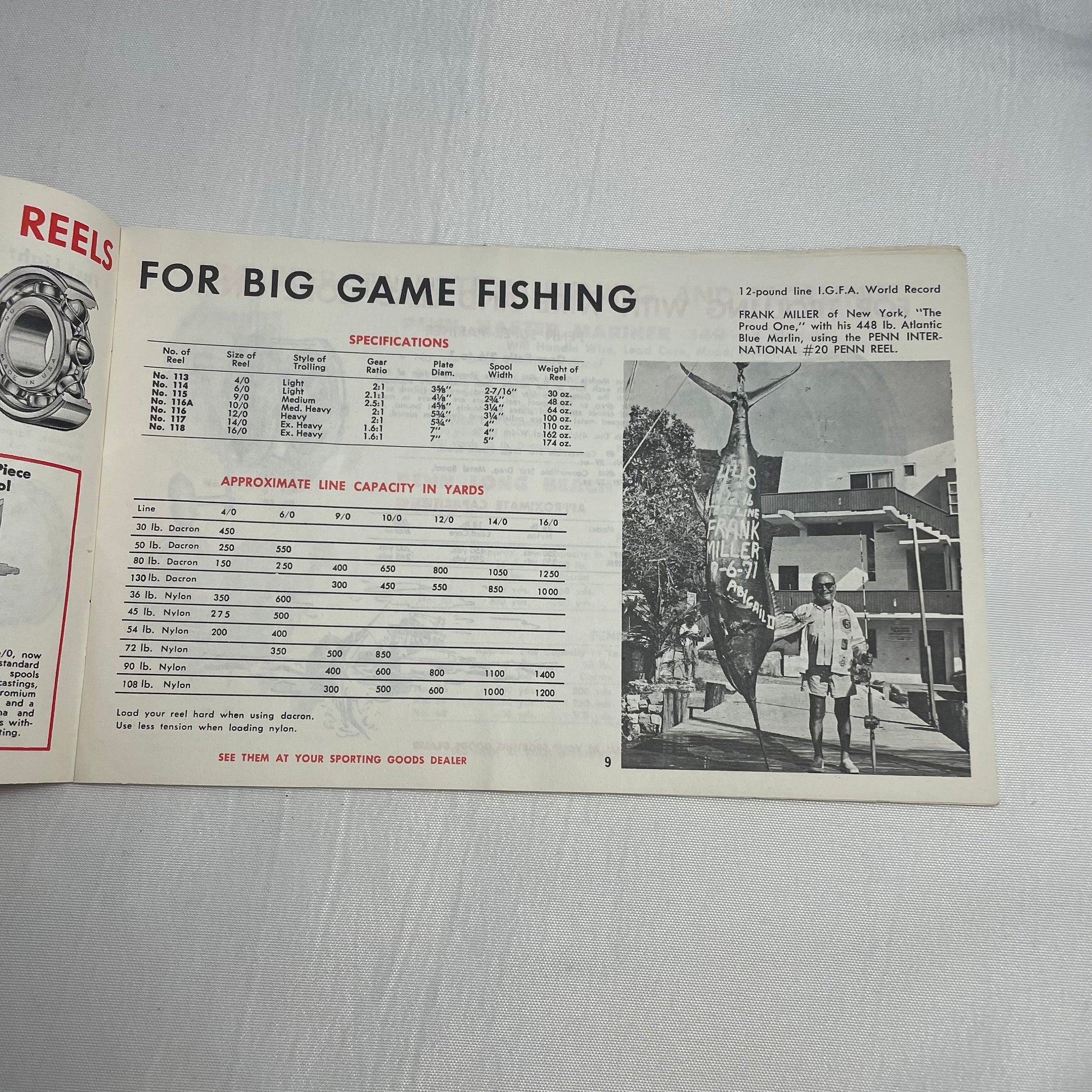Penn Reels Catalog 34B Instruction Manual, Repair Parts List, Fishing Reel Manual, Maintenance Guide, Vintage Manual