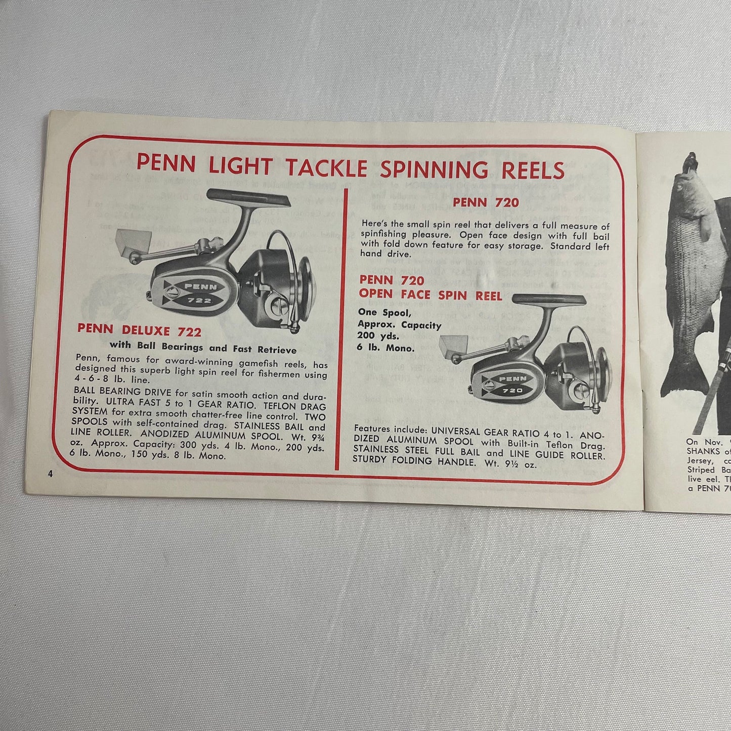 Penn Reels Catalog 34B Instruction Manual, Repair Parts List, Fishing Reel Manual, Maintenance Guide, Vintage Manual