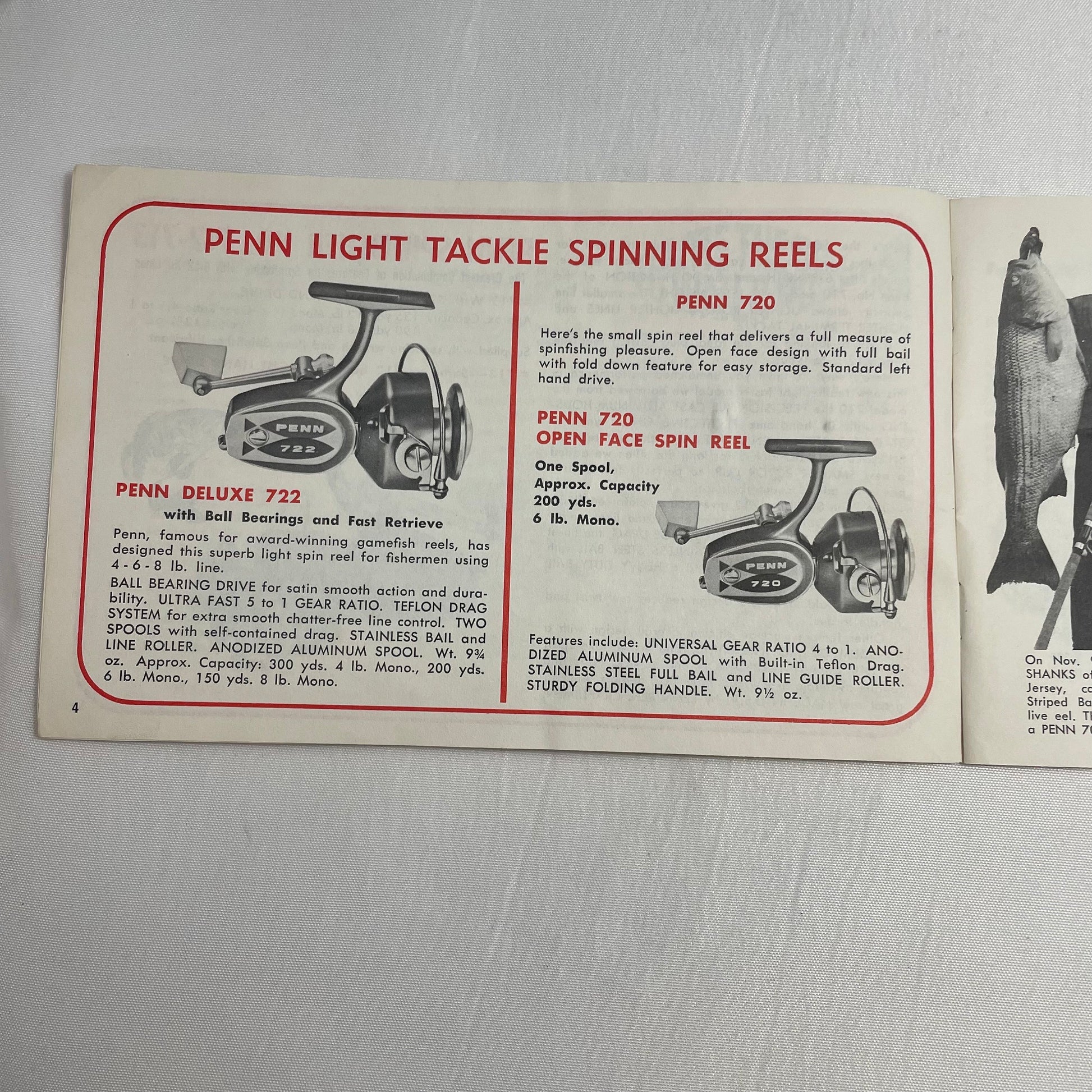 Penn Reels Catalog 34B Instruction Manual, Repair Parts List, Fishing Reel Manual, Maintenance Guide, Vintage Manual