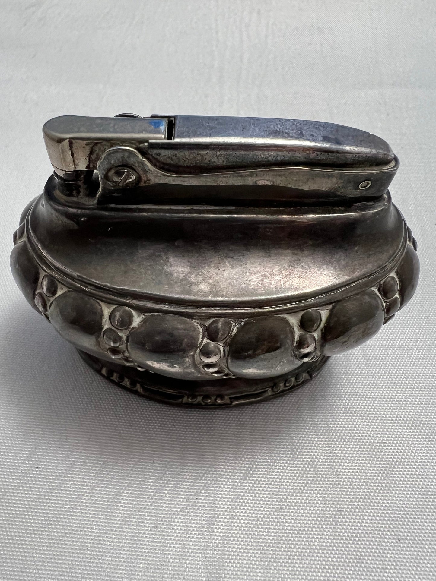 Vintage Ronson Crown Antique Table Lighter Silverplate