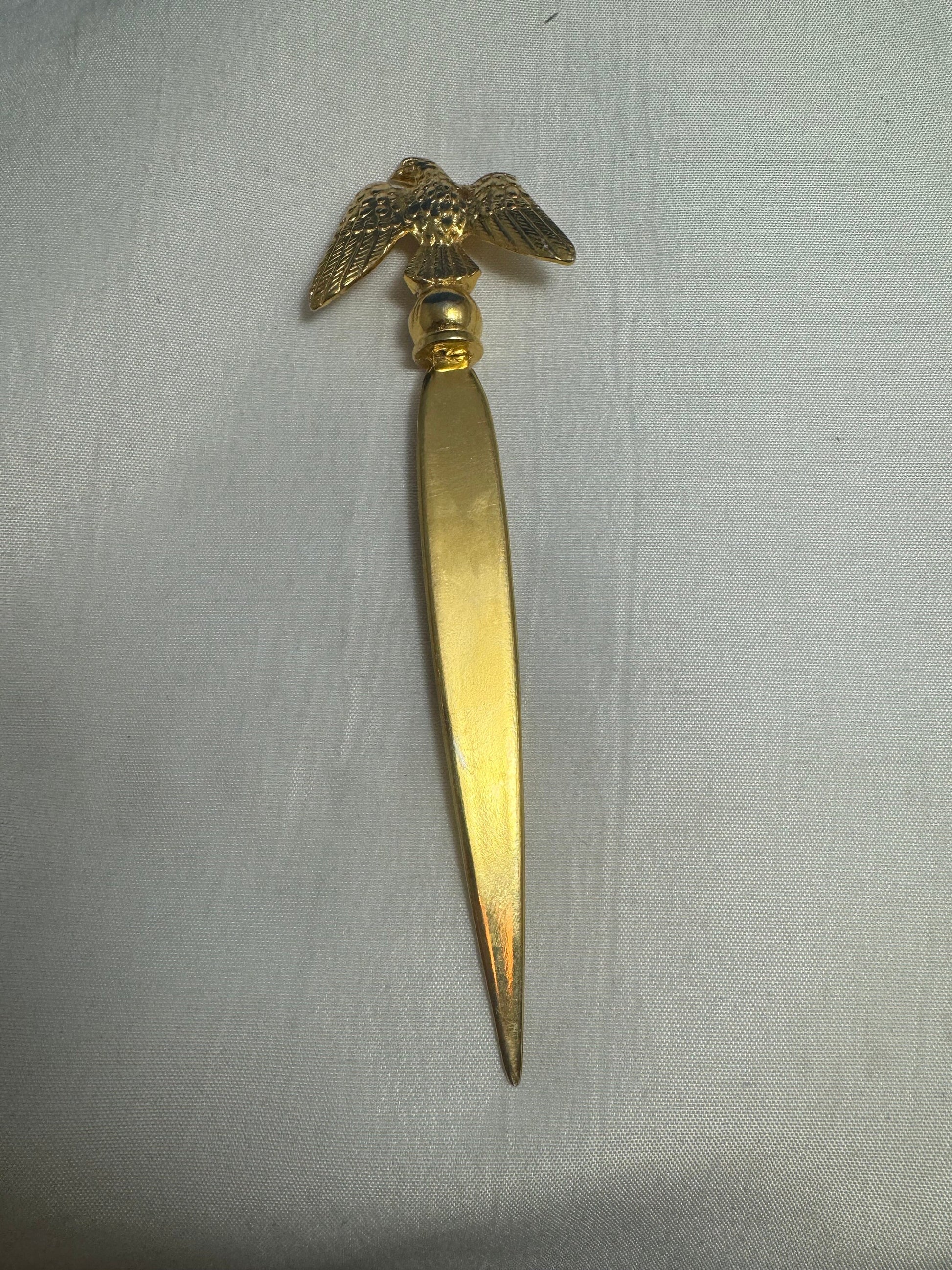 Golden Eagle Letter Opener, Desk Accessory, Decorative Office Supplies, Bird Lover Gift