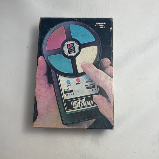 Vintage Pocket Simon 1980 Game, Electronic Memory Game, Retro Toy, Handheld Game, Classic Toy