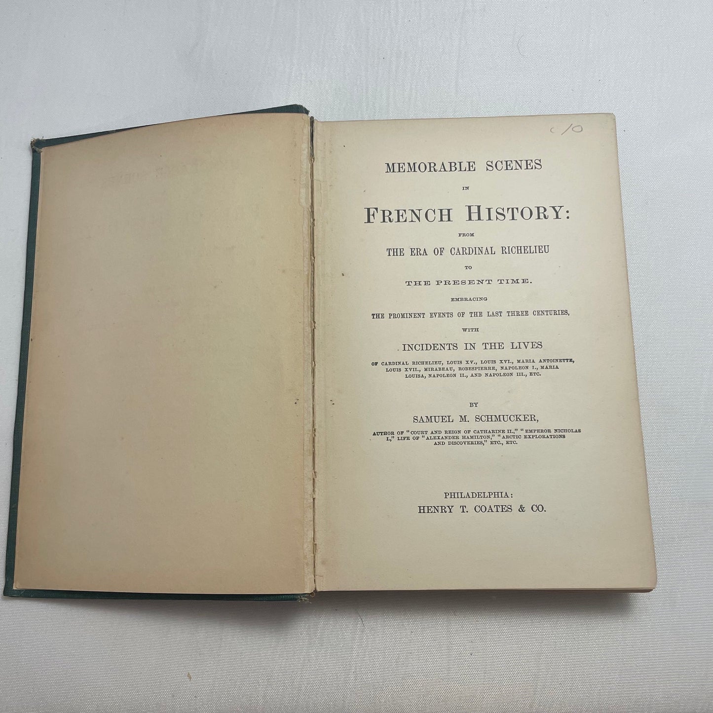 Memorable Scenes in French History By Samuel M. Schmucker, Historical Literature, Educational Gift, Classic Reading, History Buff Gift