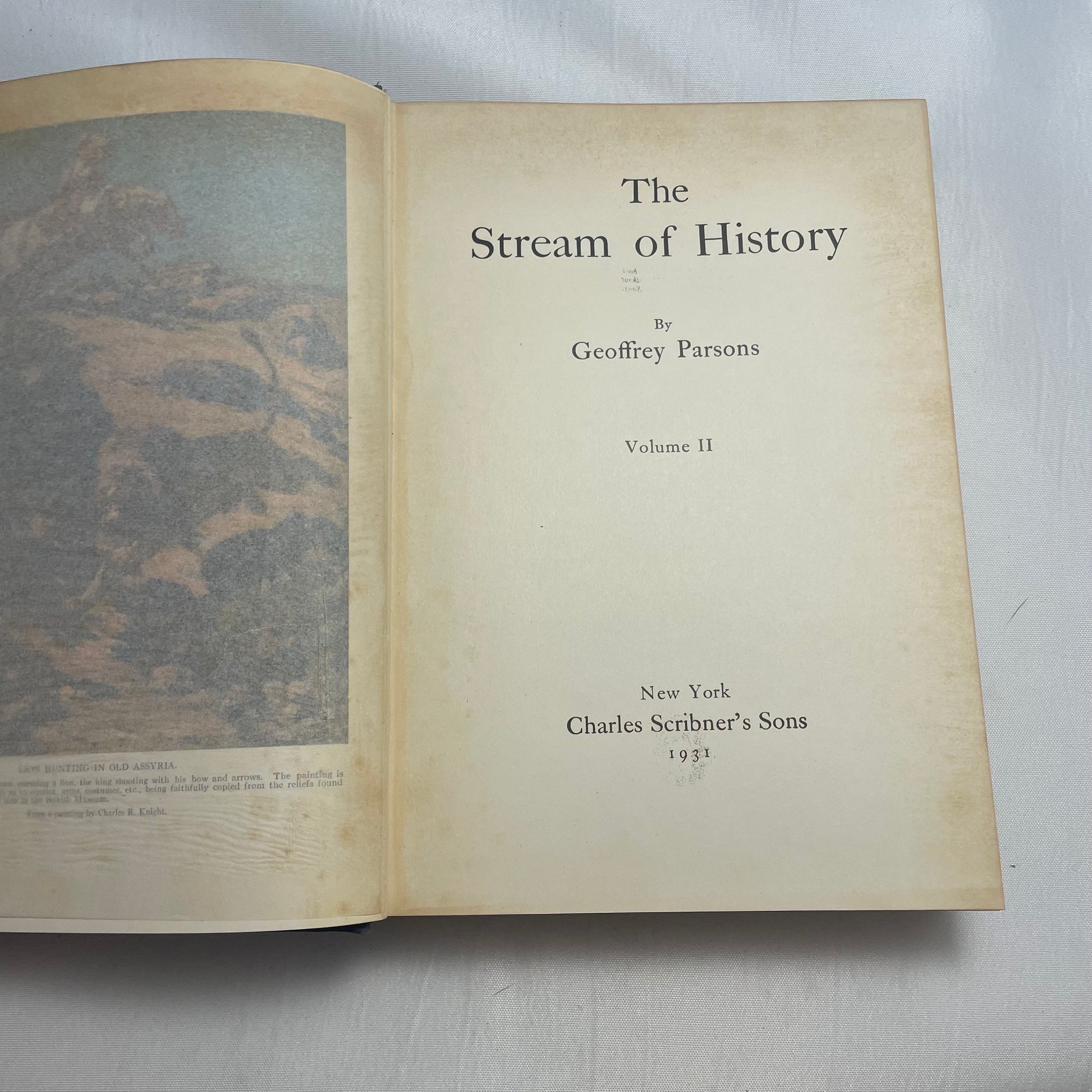 The Stream of History Volume 2 Book by Geoffrey Parsons, US Edition, History Buff Gift, Educational Textbook