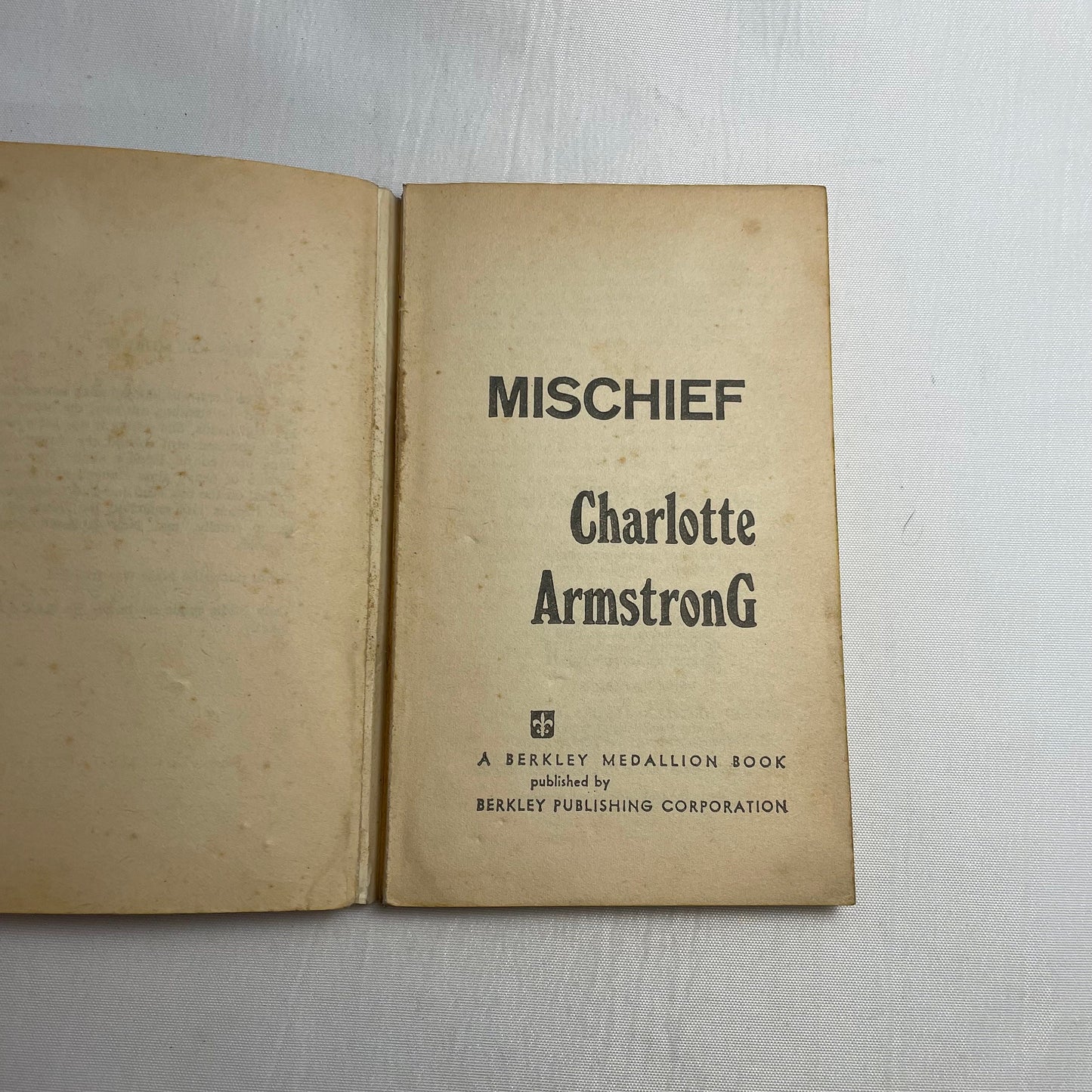 Mischief by Charlotte Armstrong 5th Printing, Vintage Mystery Novel, Classic Crime Fiction, Retro Book Lover Gift
