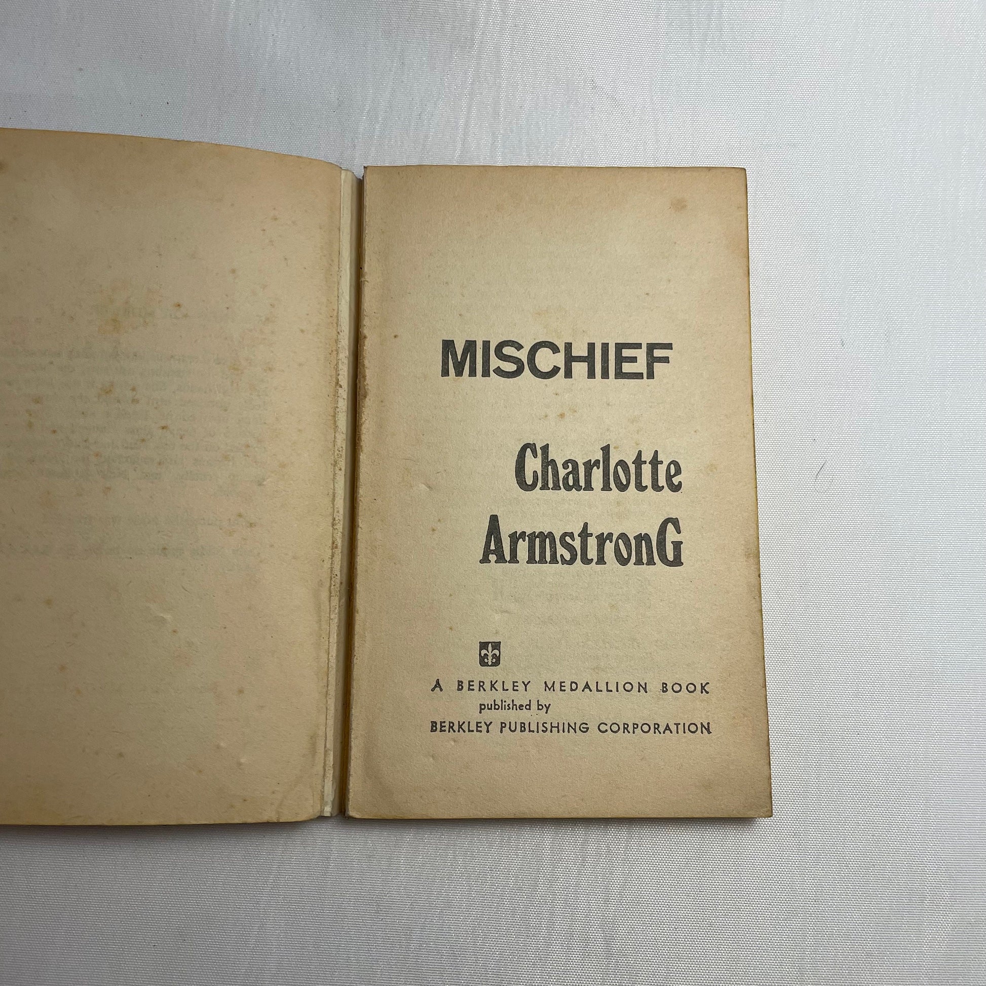Mischief by Charlotte Armstrong 5th Printing, Vintage Mystery Novel, Classic Crime Fiction, Retro Book Lover Gift
