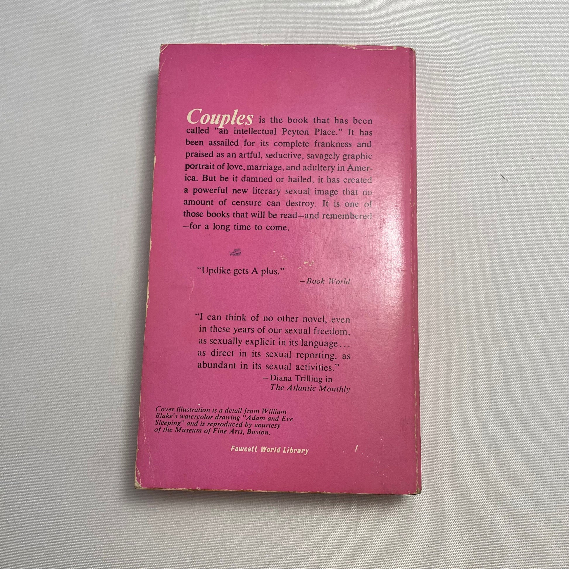 Couples by John Updike First Fawcett Crest Printing 1969, Classic American Literature, Vintage Novel US