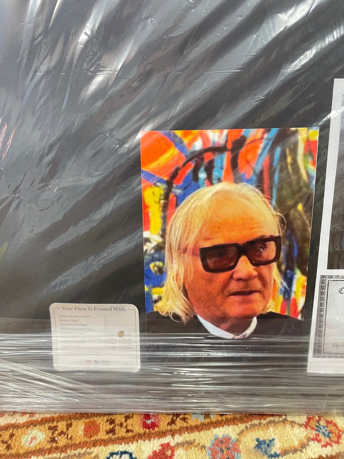 Peter Robert Keil Framed Artwork, My Dear Friend Andy Warhol Inspired, Wall Decor, Contemporary Art