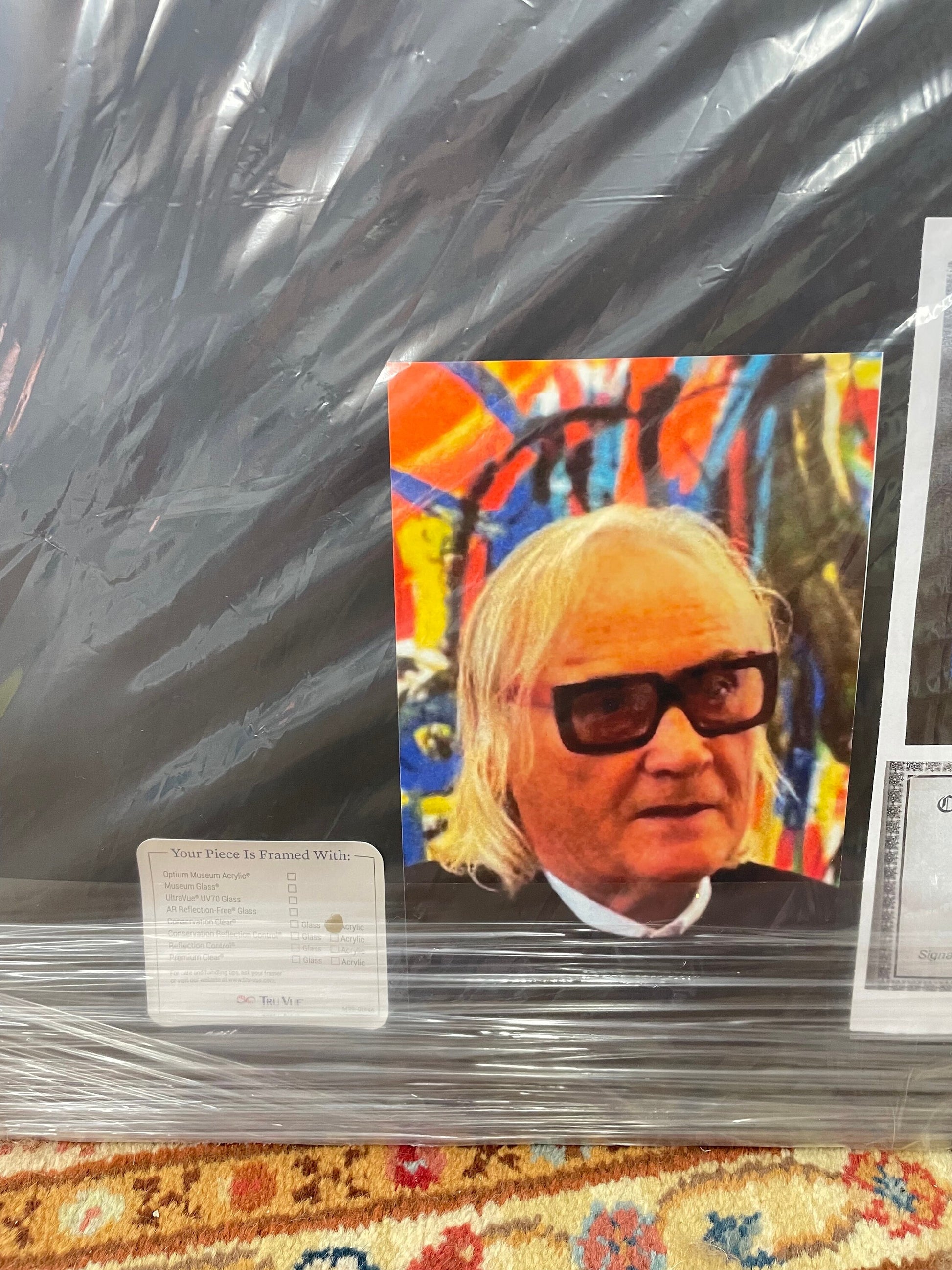 Peter Robert Keil Framed Artwork, My Dear Friend Andy Warhol Inspired, Wall Decor, Contemporary Art
