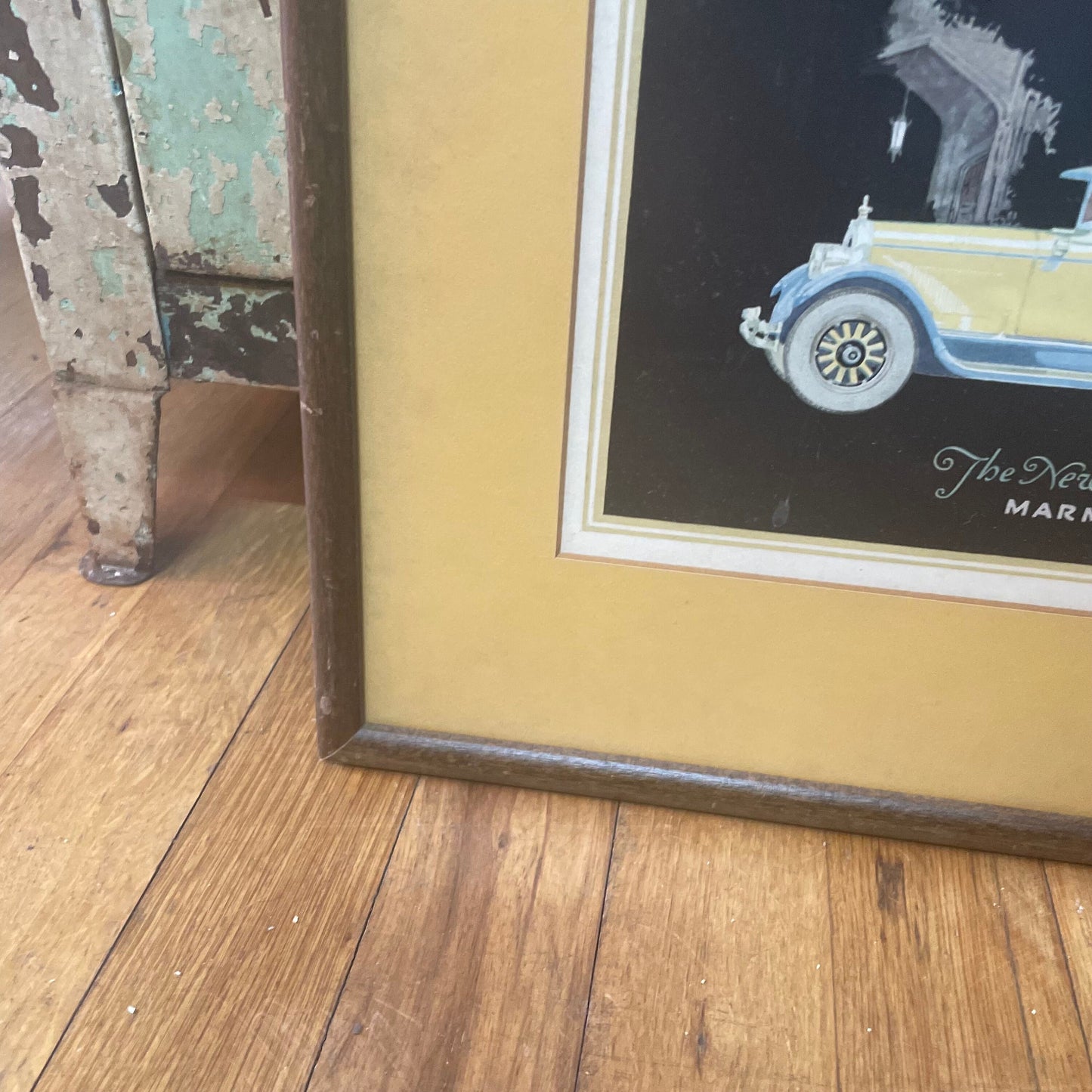 Framed Marmon Brougham Ad, Vintage Wall Art, Retro Car Decor, Classic Print, Automotive Advertisement