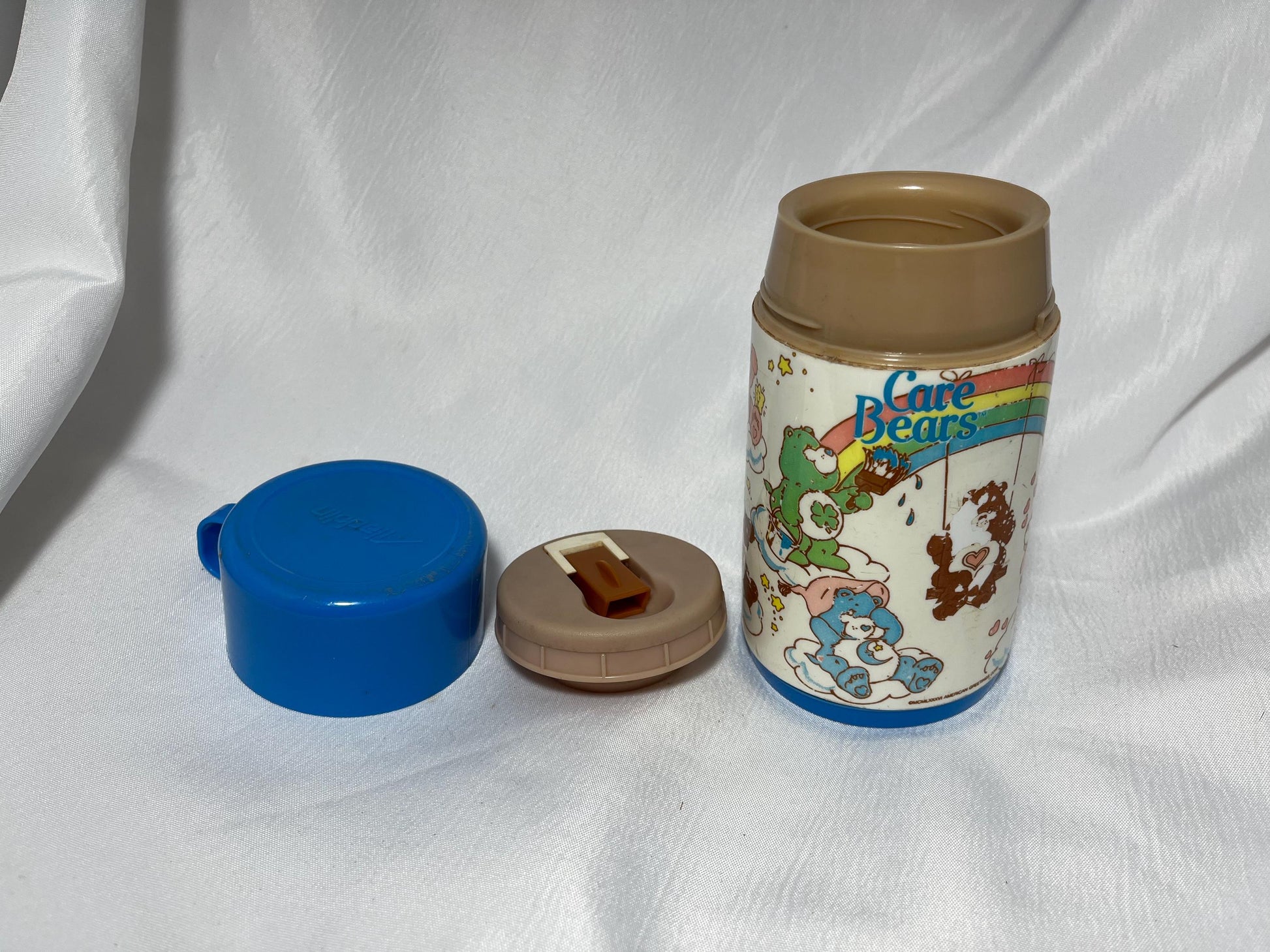 Care Bears Thermos, 80s TV Show Collectible, Retro Lunch Container, Kids Drinkware, Cartoon Character