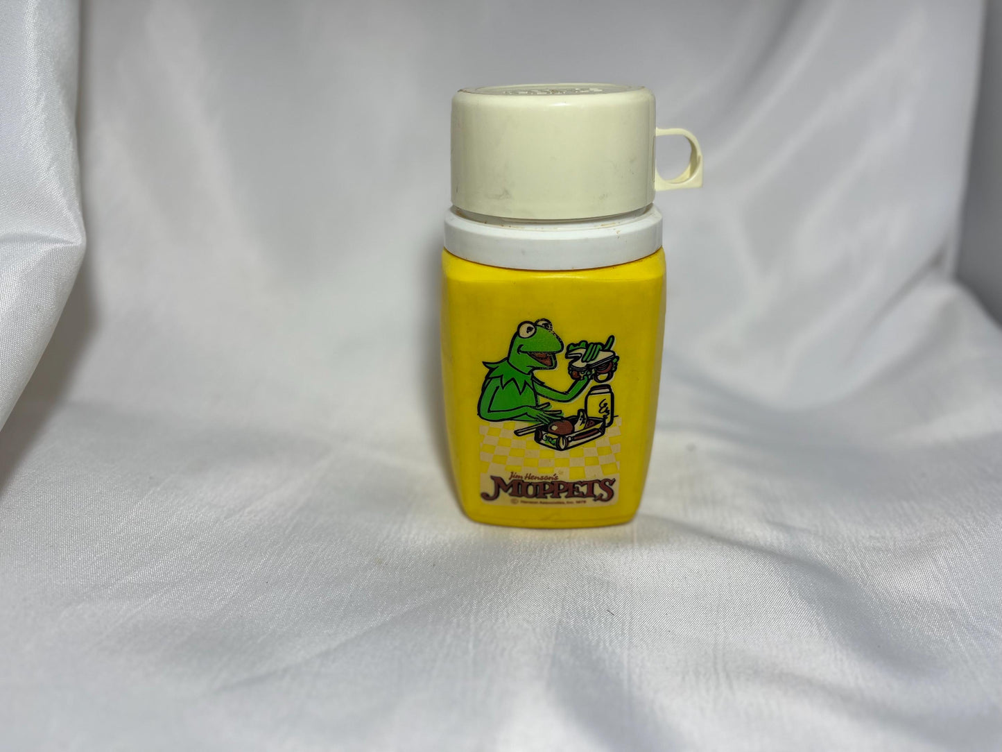 Vintage Kermit the Frog Muppets Thermos, 70s Collectible, Retro Lunch Flask, Green Thermos, Muppets Fan Gift