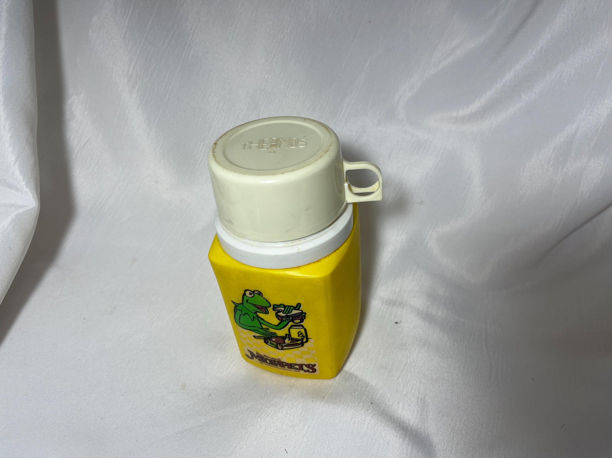 Vintage Kermit the Frog Muppets Thermos, 70s Collectible, Retro Lunch Flask, Green Thermos, Muppets Fan Gift