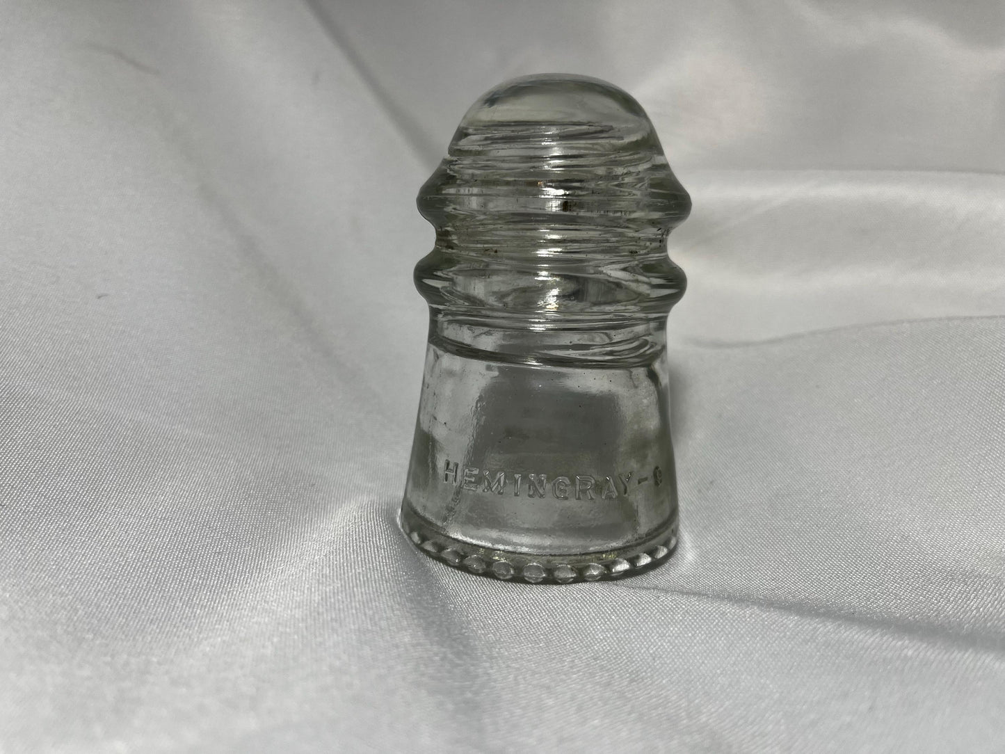 Antique Hemingray Glass Insulator No. 9 1893, Collectible Glassware, Vintage Hemingray Insulator, Authentic Decor Piece