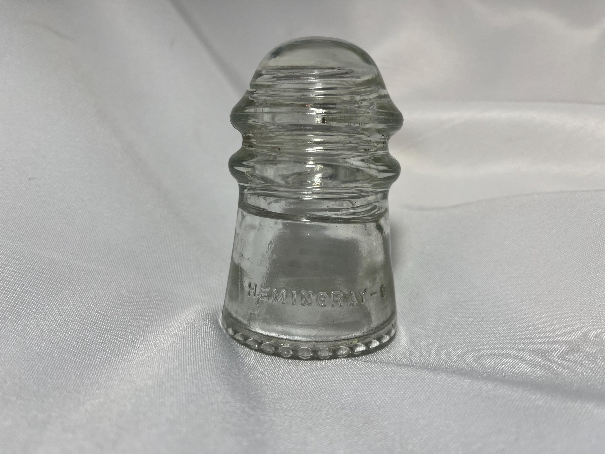 Antique Hemingray Glass Insulator No. 9 1893, Collectible Glassware, Vintage Hemingray Insulator, Authentic Decor Piece