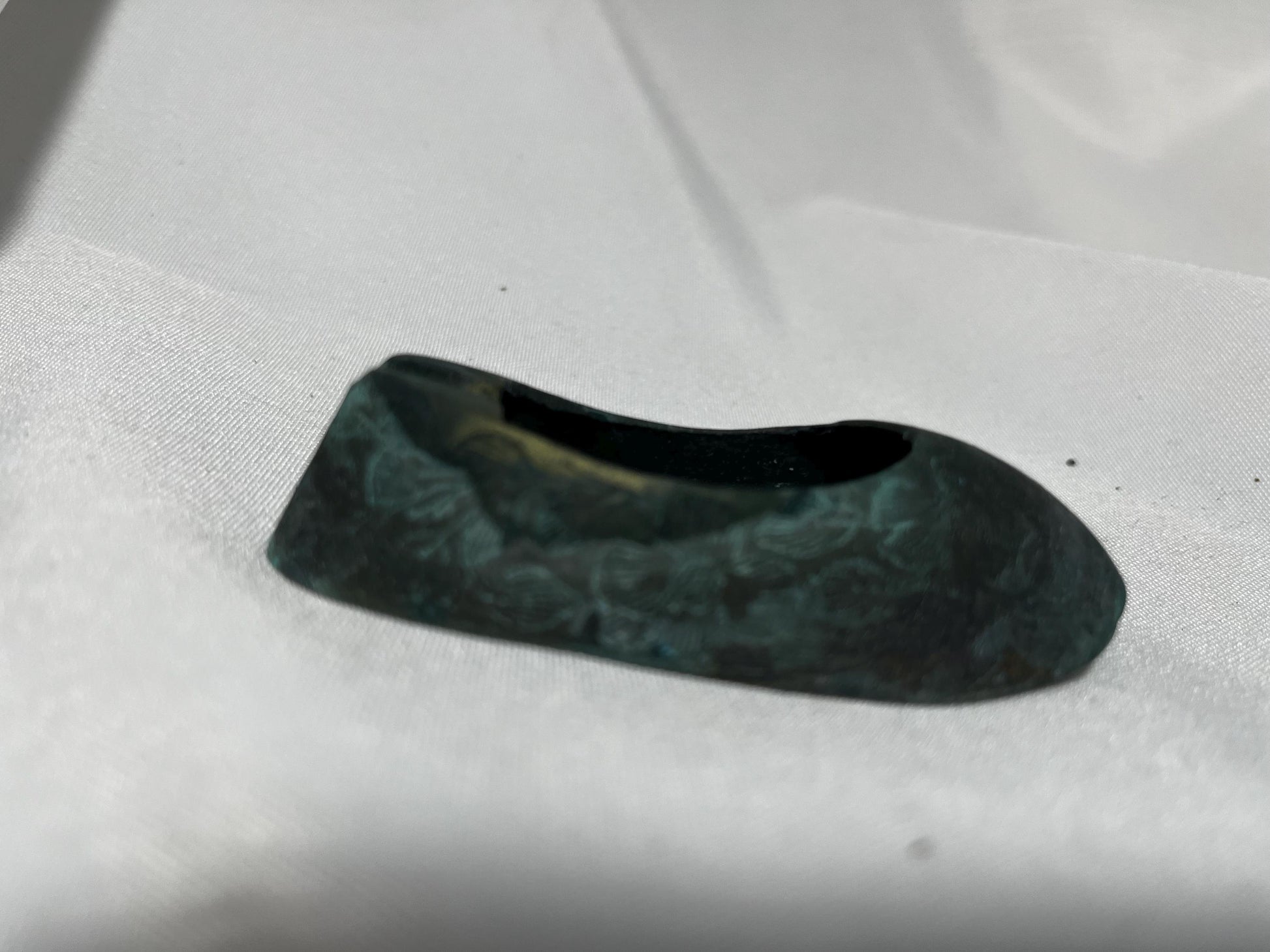 Vintage Cast Iron Paperweight, Shoe Shape Design, Crafted in India, Home Office Decor, Desk Accent, Unique Gift Idea