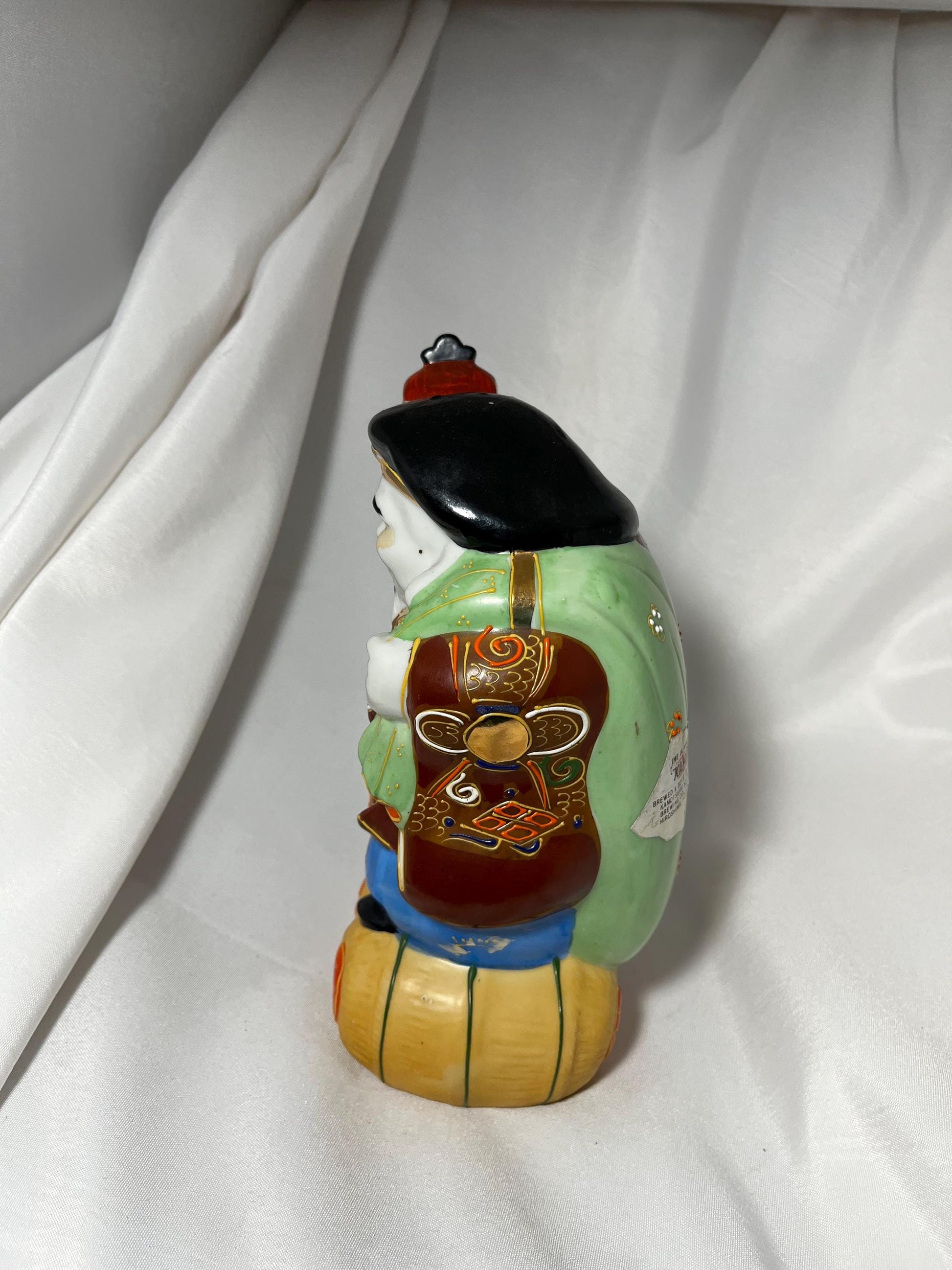 Vintage Kamotsuru Sake Decanter 60s, Hand-Painted Japanese Porcelain, Sake Server Gift Idea