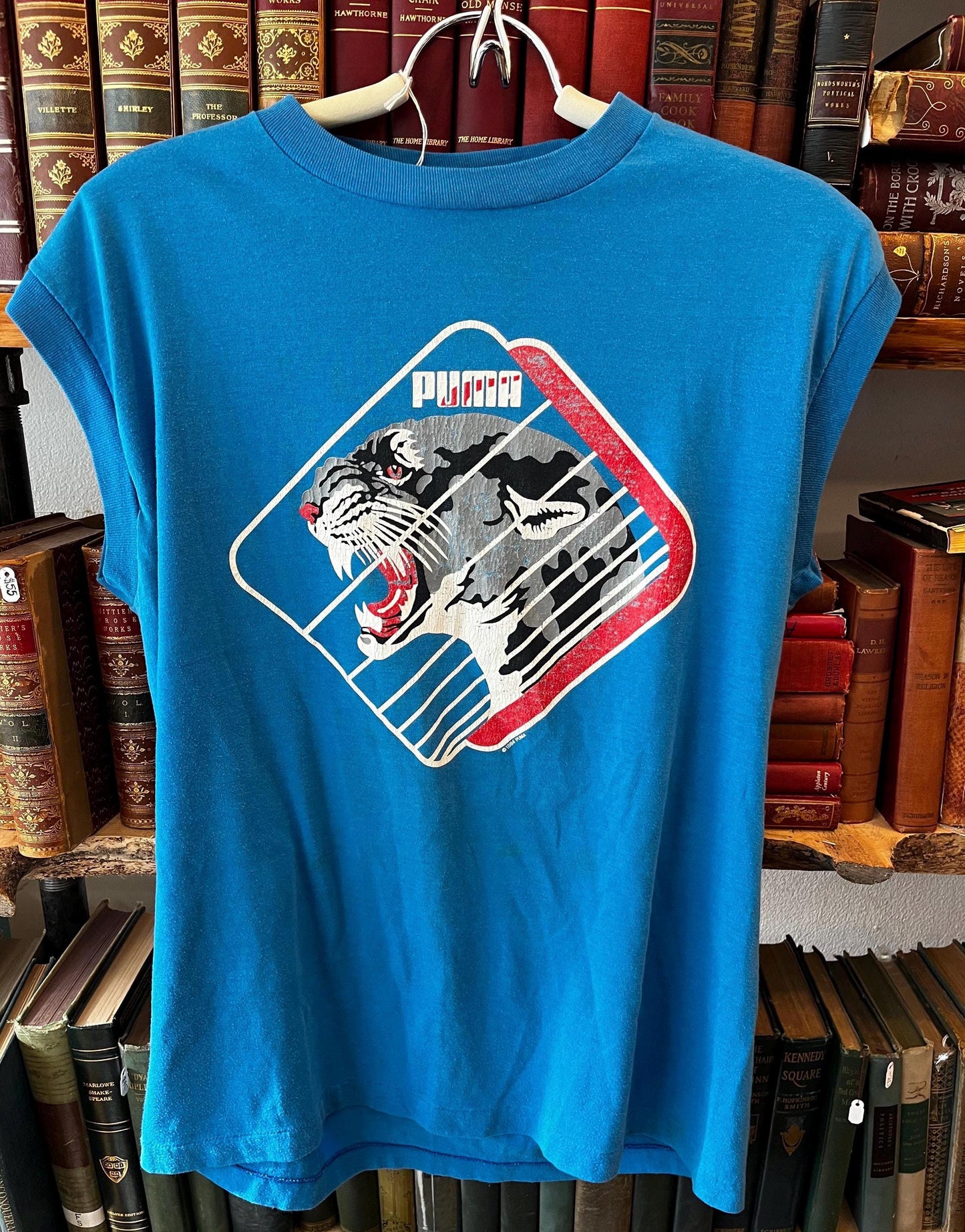 Vintage Puma Sleeveless Tee, 80s Fashion Graphic Tank, Retro Muscle Shirt