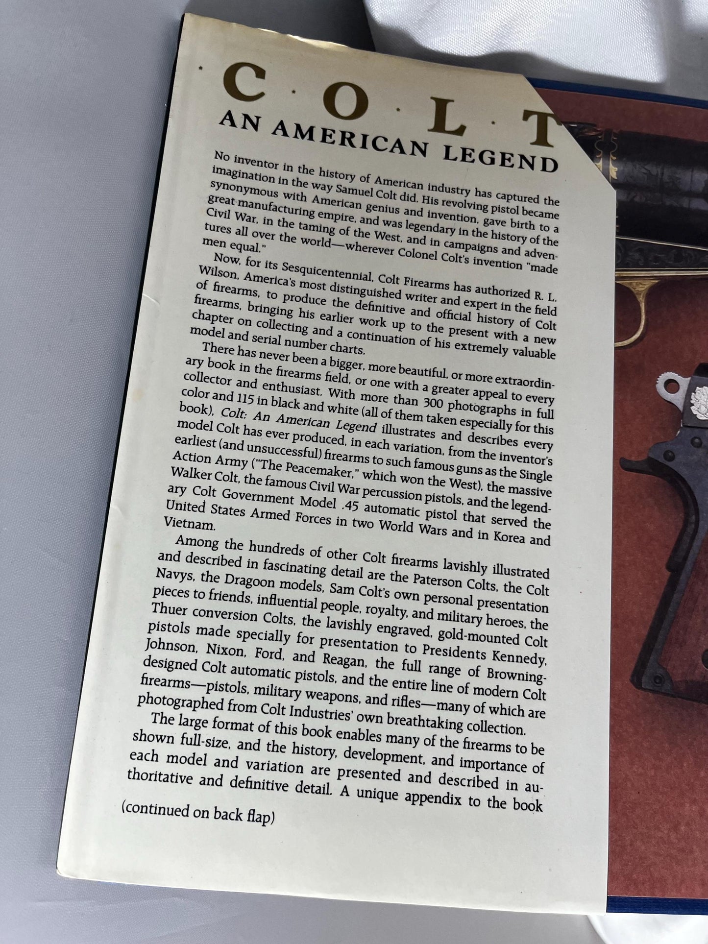 Colt: An American Legend Hardcover Coffee Table Book, R.L. Wilson 1985 Publication, Firearms History, Guns Collector Gift