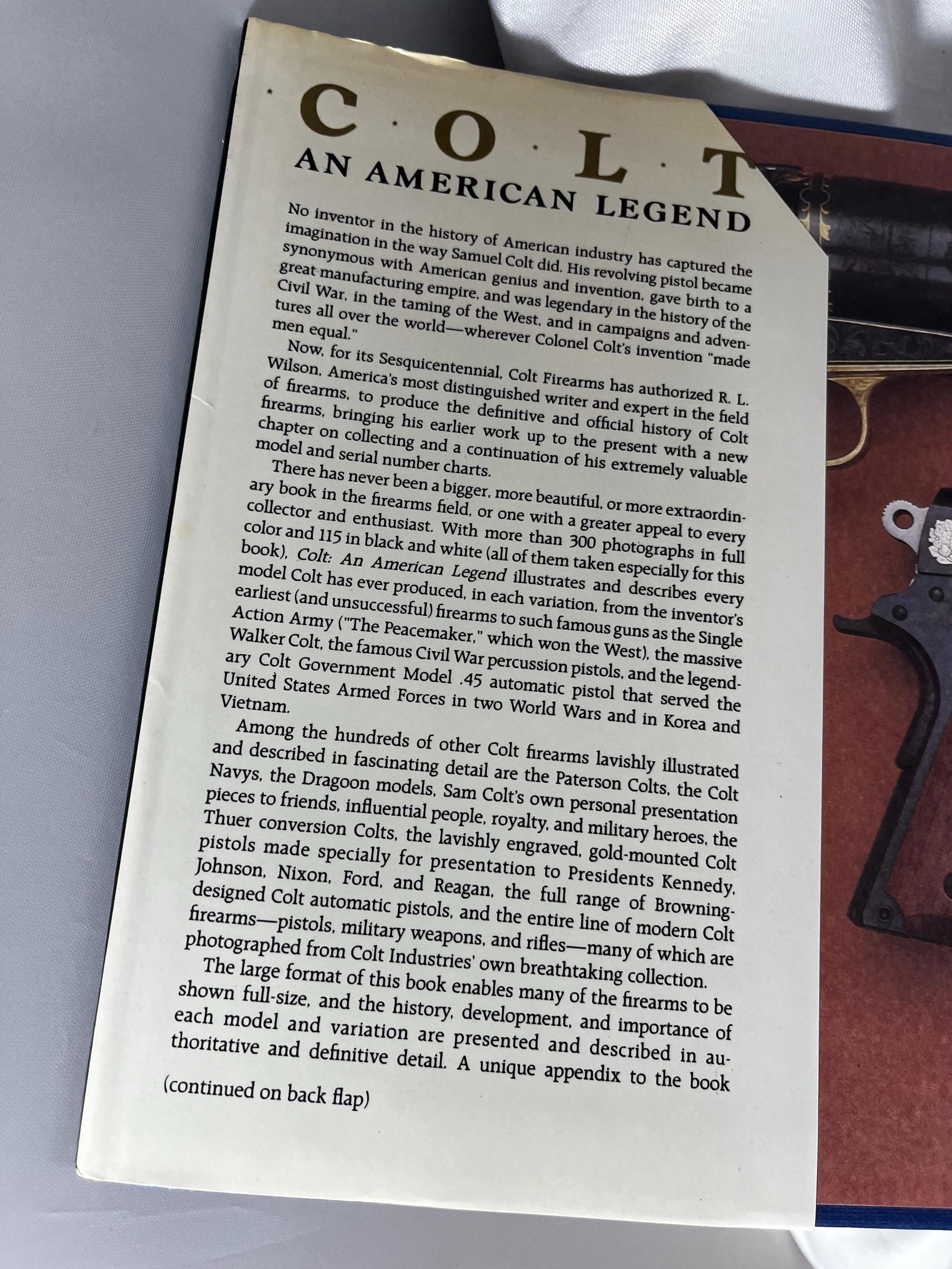 Colt: An American Legend Hardcover Coffee Table Book, R.L. Wilson 1985 Publication, Firearms History, Guns Collector Gift