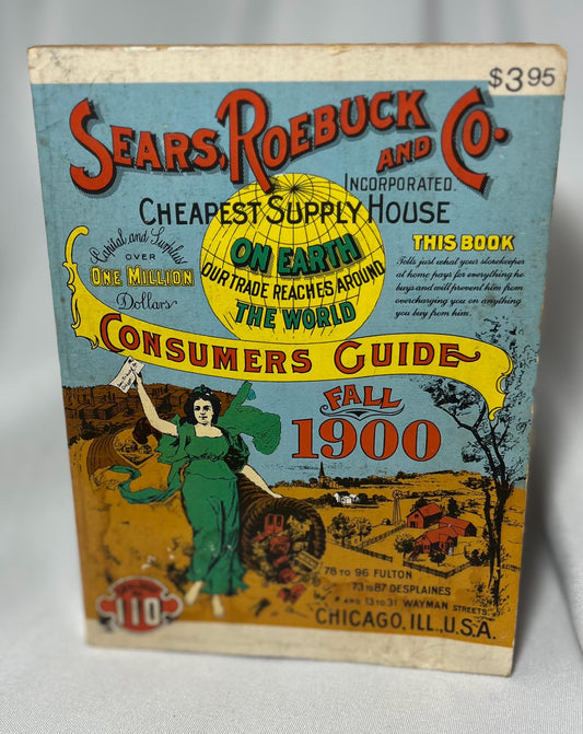 Sears and Roebuck Fall 1900 Catalogue Reproduction, Vintage Department Store Publication, Early 20th Century Repro, 1970 Print