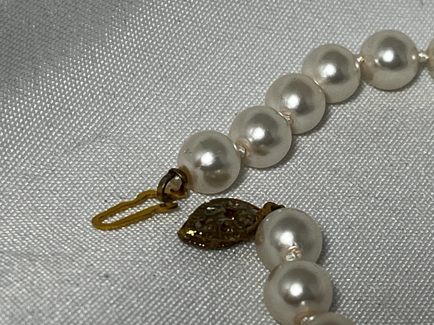 Freshwater Pearl Necklace 16.75 in, Hand-Knotted Pearls, Elegant Pearl Jewelry, Classic Necklace, Bridal Pearls