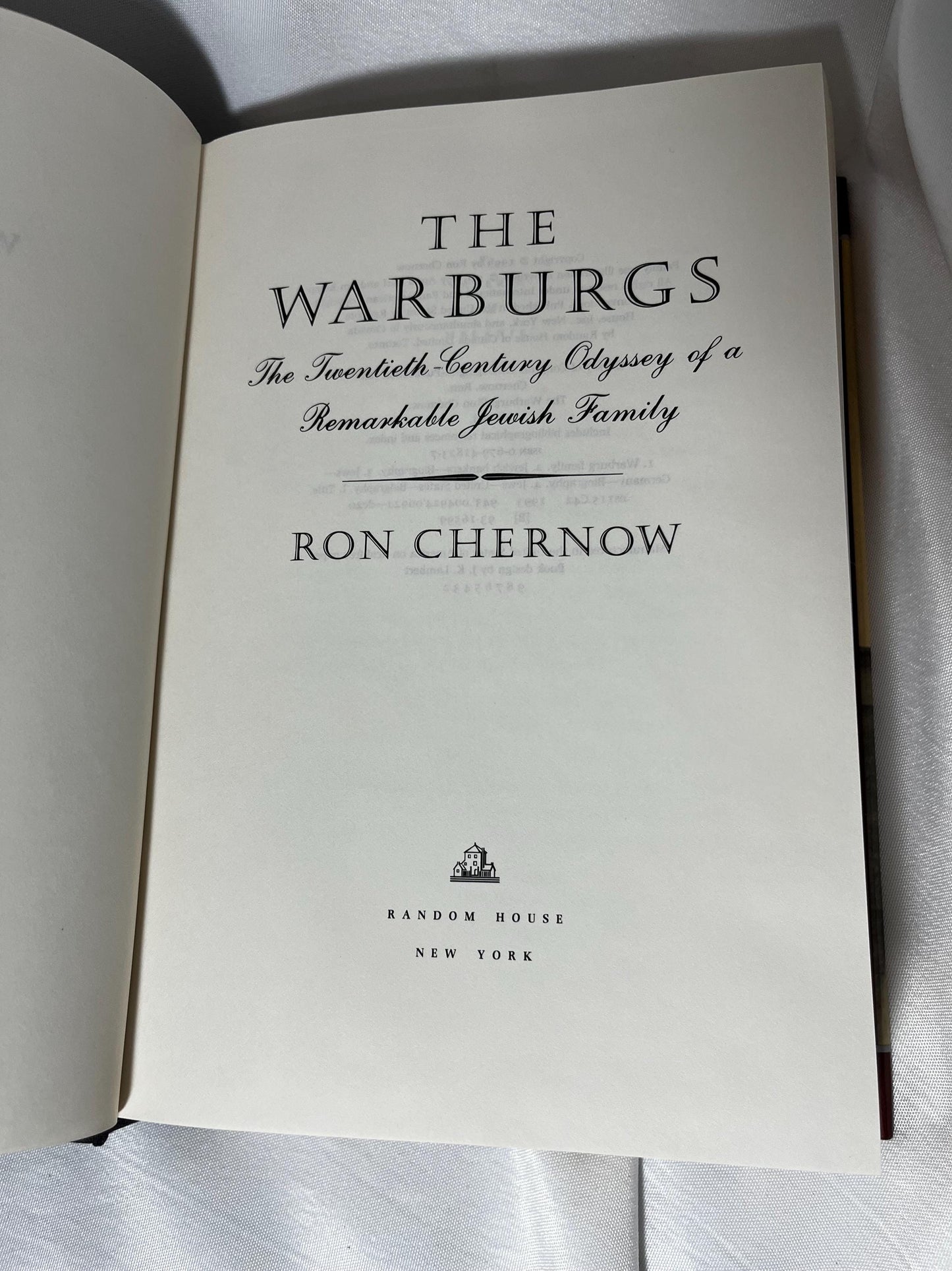 The Warburgs Ron Chernow Hardcover 1993, Family Biography Book, 20th Century History, Warburg Family