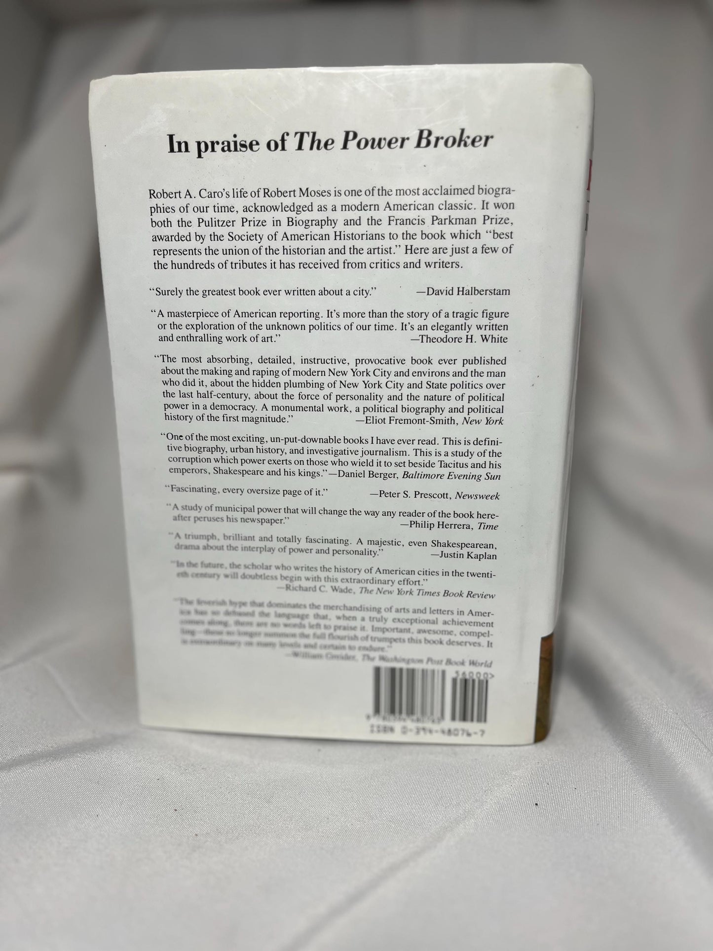 SIGNED The Power Broker: Robert Moses and the Fall of New York by Robert Caro 20th Century Biography Book