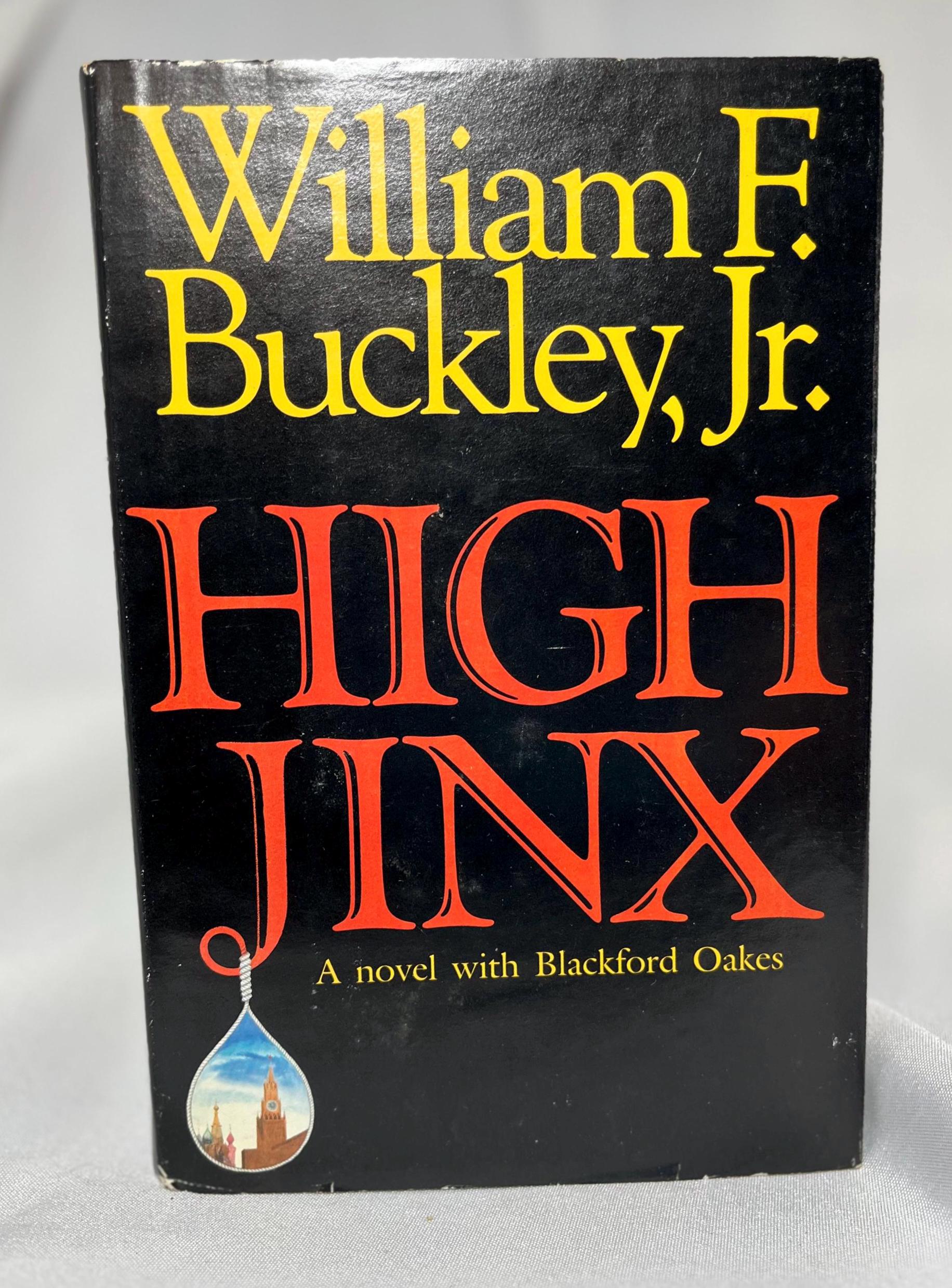 Vintage Novel High Jinx by William F. Buckley, Jr. Hardcover First Edition, Crime Story Hardcover 1986