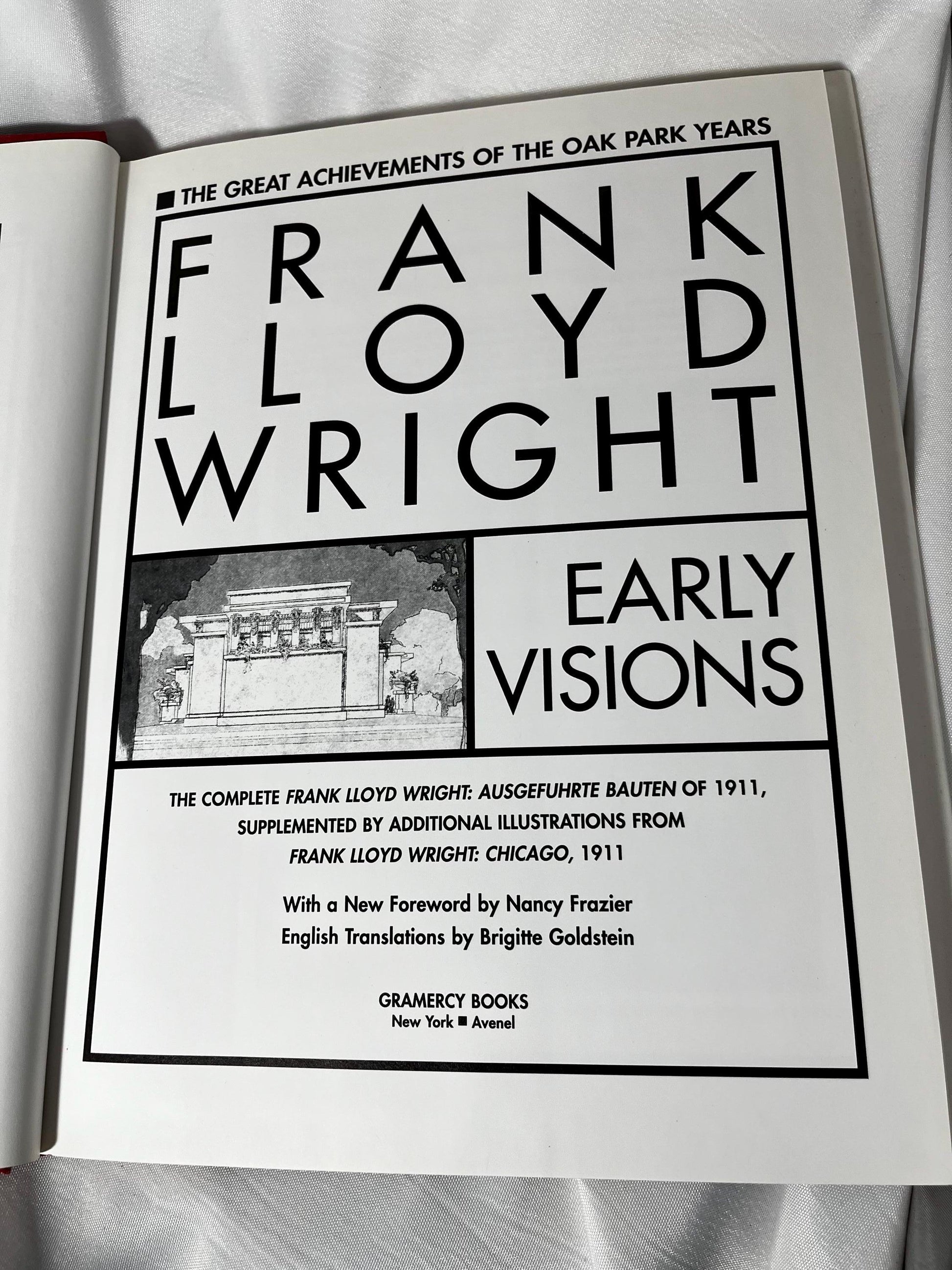 Early Visions of Frank Lloyd Wright, Oak Park Architecture Book