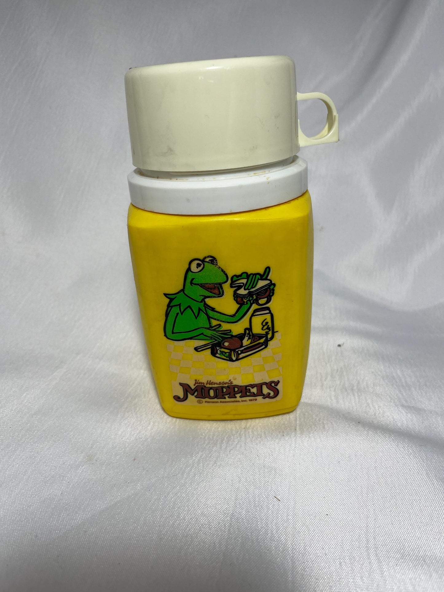 Vintage Kermit the Frog Muppets Thermos, 70s Collectible, Retro Lunch Flask, Green Thermos, Muppets Fan Gift