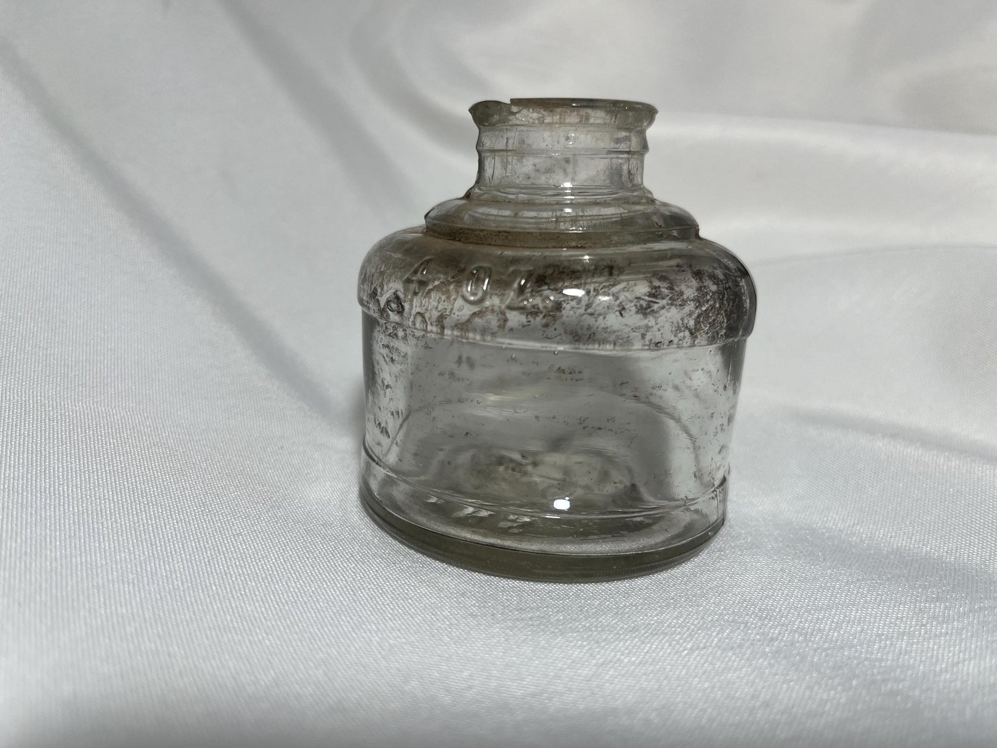 Antique Glass Inkwell 1800s, Waterman Inkpot, Vintage Writing Accessory, Desktop Decor