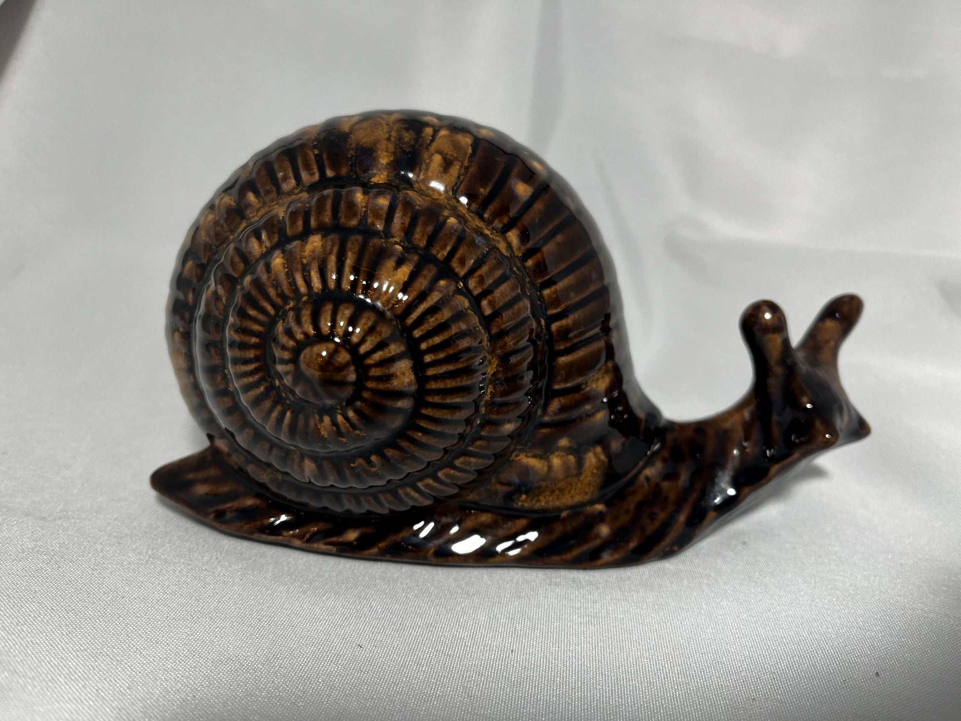 Retro Ceramic Snail Paperweight, Anne Schmidt Art, Animal Lover Gift, Desk Decoration, 1979