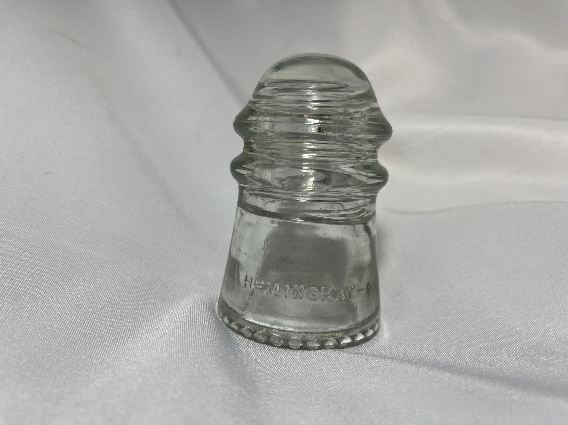 Antique Hemingray Glass Insulator No. 9 1893, Collectible Glassware, Vintage Hemingray Insulator, Authentic Decor Piece