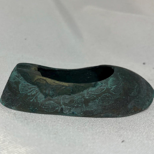 Vintage Cast Iron Paperweight, Shoe Shape Design, Crafted in India, Home Office Decor, Desk Accent, Unique Gift Idea