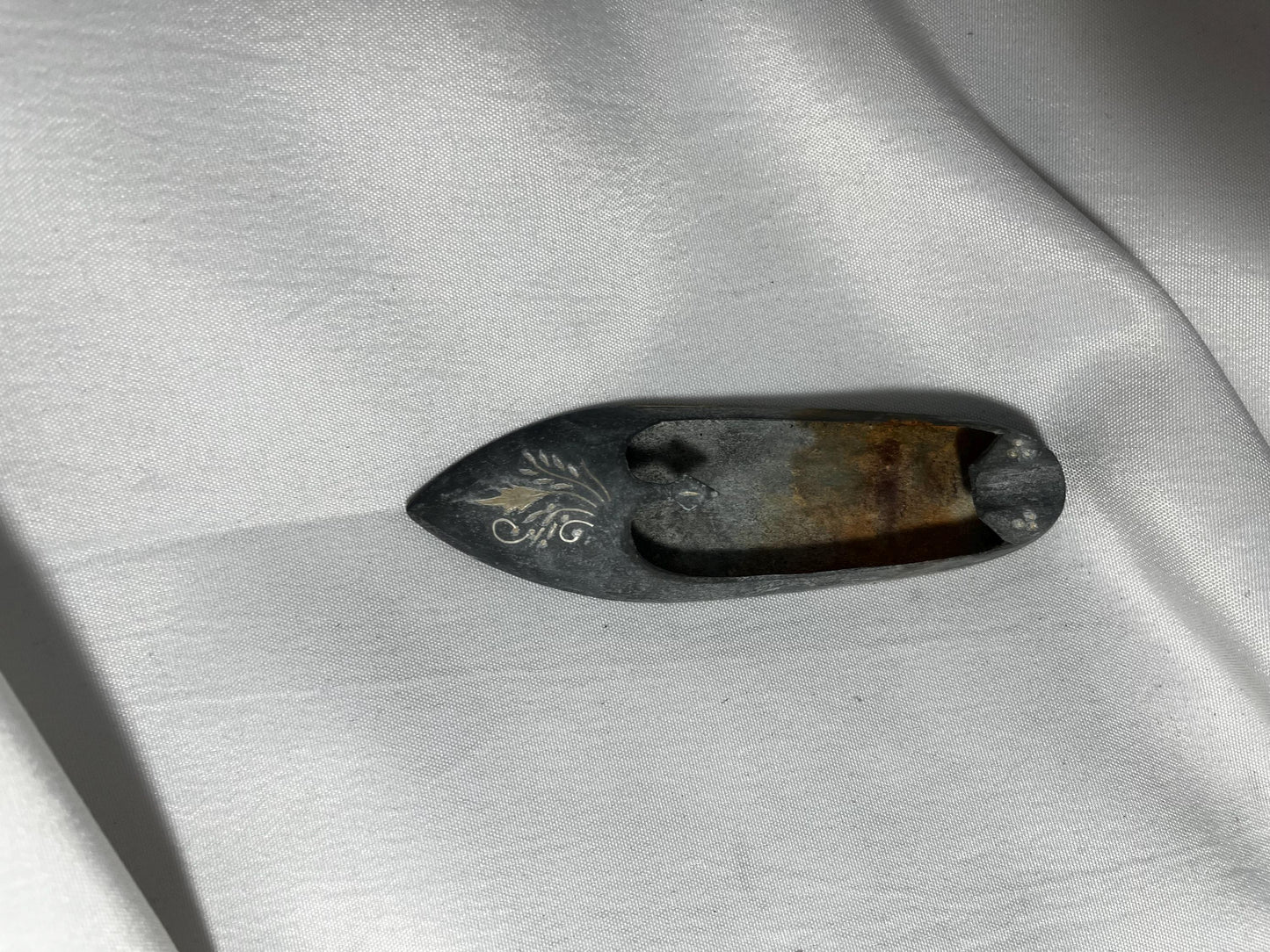 Vintage Cast Iron Slipper Paperweight, Made in India, Heavy Duty Office Decor, Unique Gift Idea