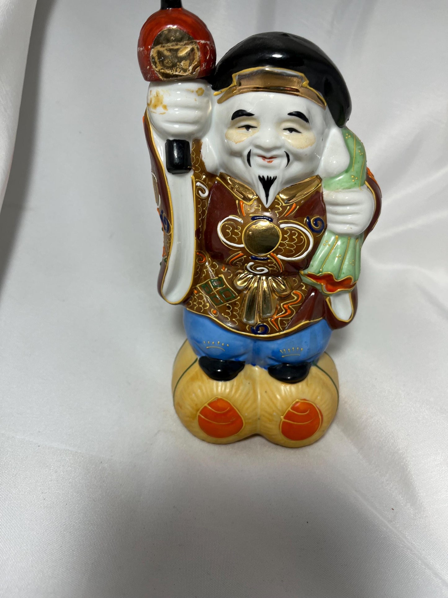 Vintage Kamotsuru Sake Decanter 60s, Hand-Painted Japanese Porcelain, Sake Server Gift Idea