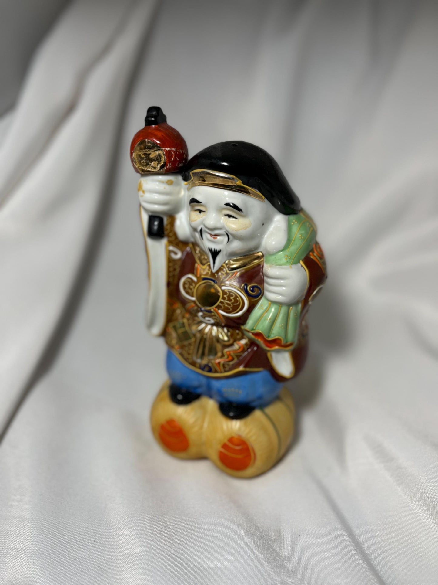 Vintage Kamotsuru Sake Decanter 60s, Hand-Painted Japanese Porcelain, Sake Server Gift Idea