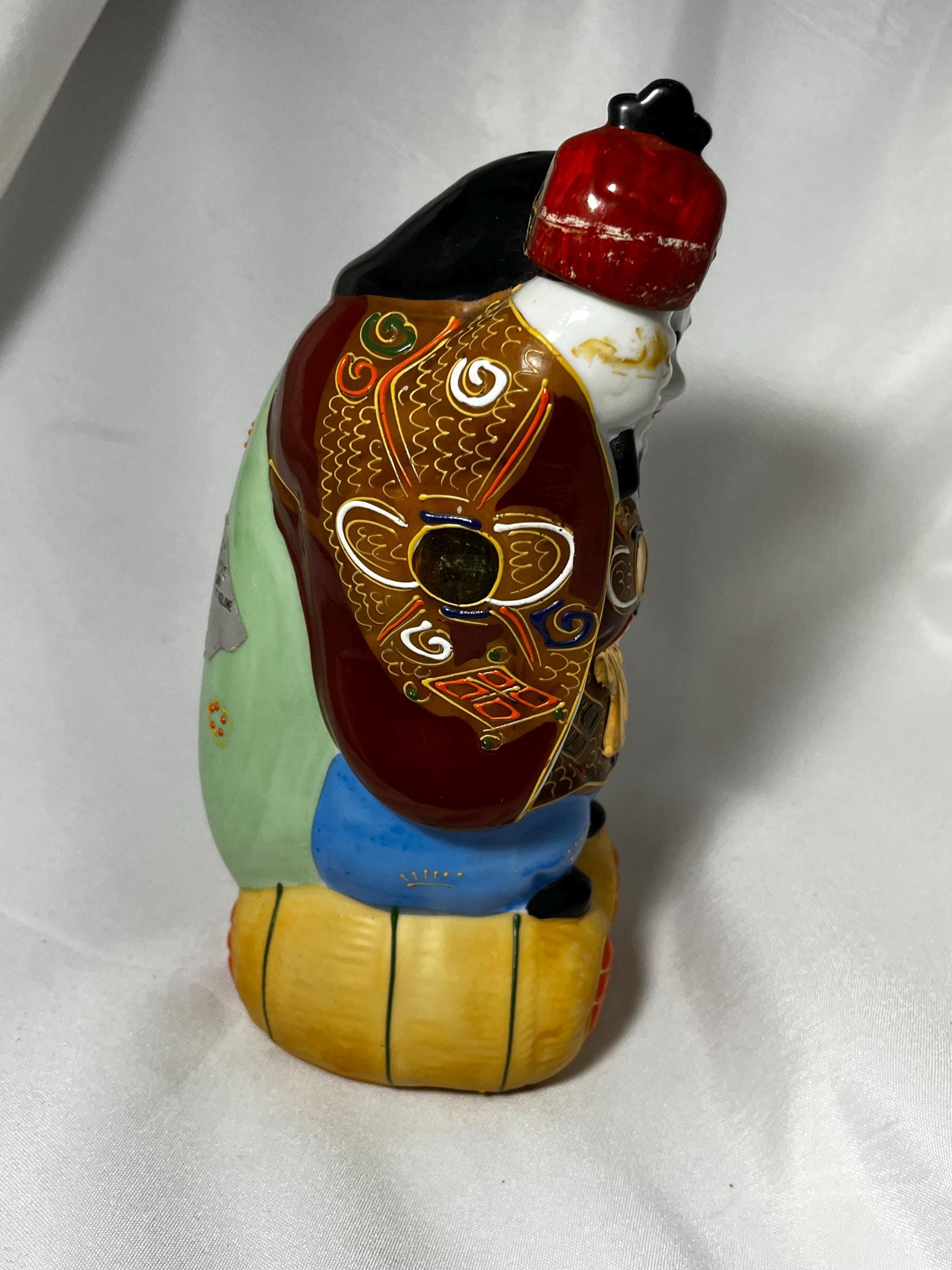 Vintage Kamotsuru Sake Decanter 60s, Hand-Painted Japanese Porcelain, Sake Server Gift Idea