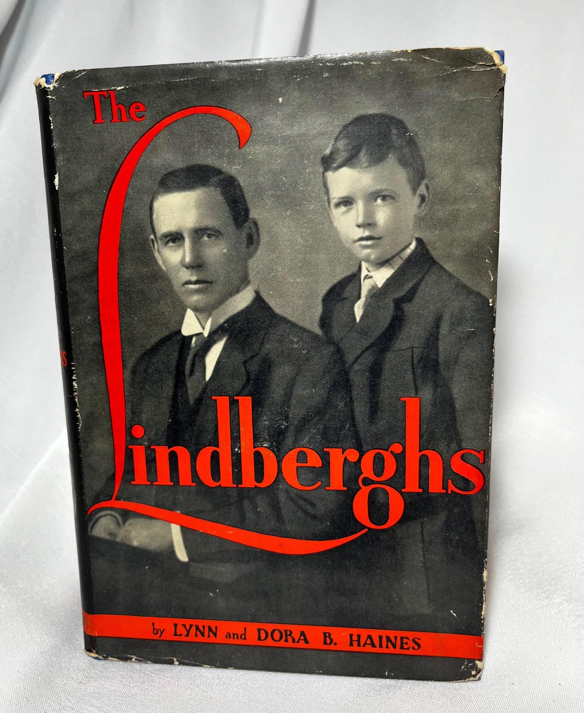 The Lindberghs by Lynn and Dora B. Haynes - 1931 First Edition Hardcover Book, Charles Lindbergh Biography, Aviator Memorabilia