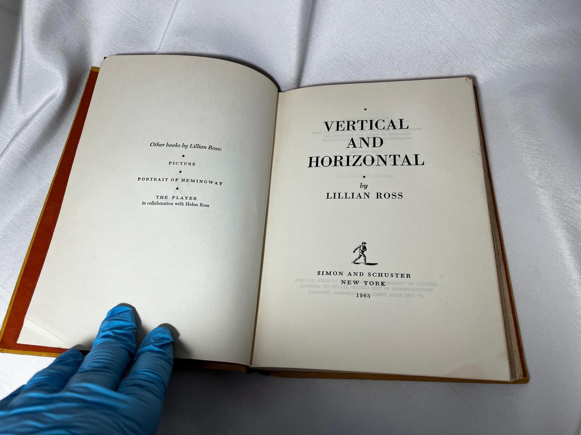 Rare "Vertical and Horizontal" by Lillian Ross 1963 First Edition Hardcover