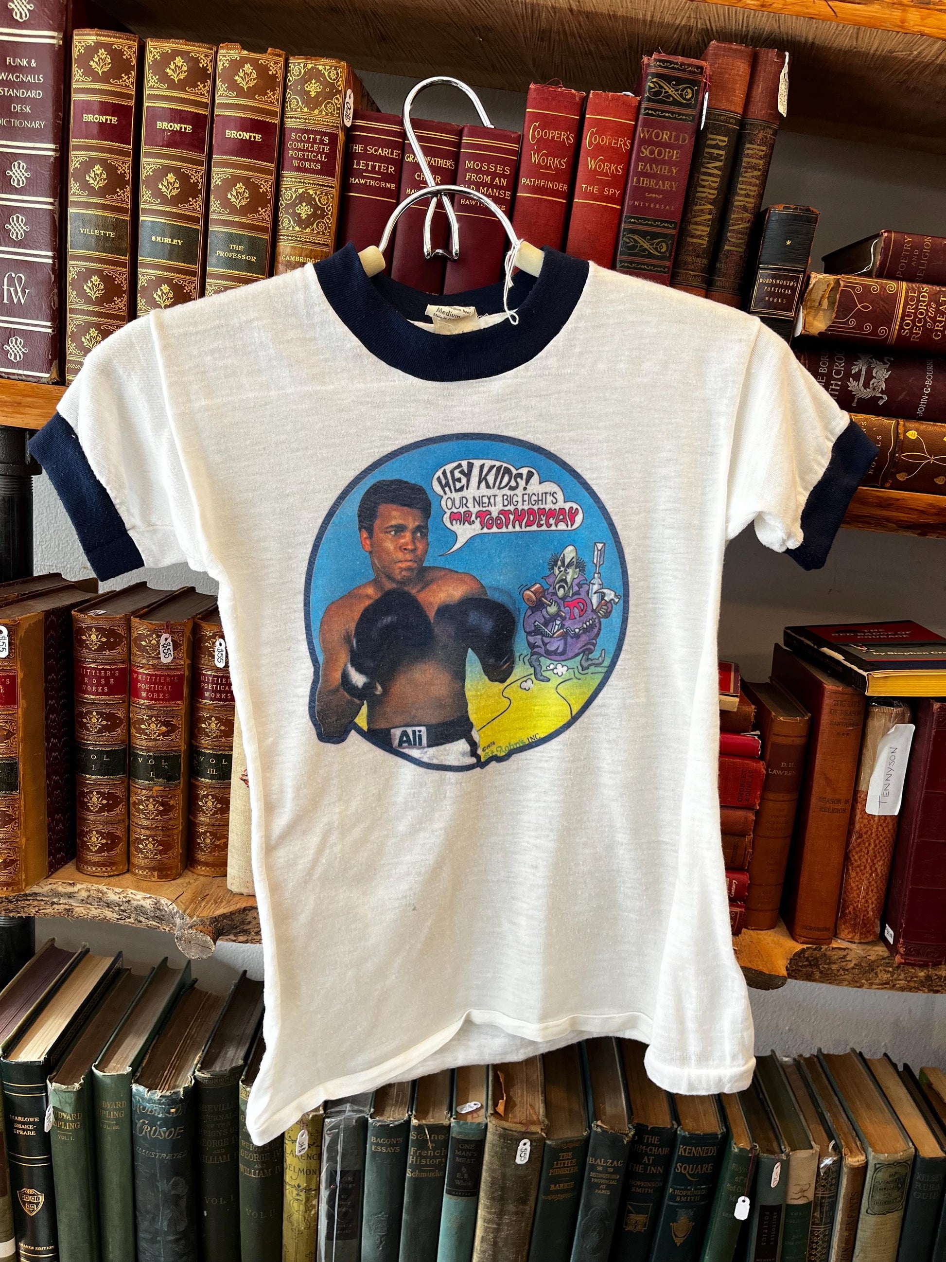 Muhammad Ali Vs. Tooth Decay Kids Tee, Sports Graphic Shirt, 1974 Vintage T-shirt, Child's Boxing Apparel