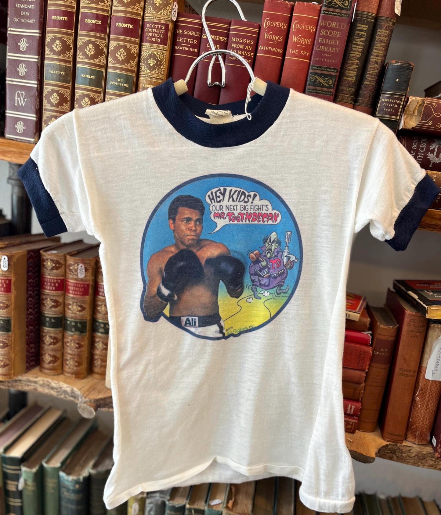 Muhammad Ali Vs. Tooth Decay Kids Tee, Sports Graphic Shirt, 1974 Vintage T-shirt, Child's Boxing Apparel