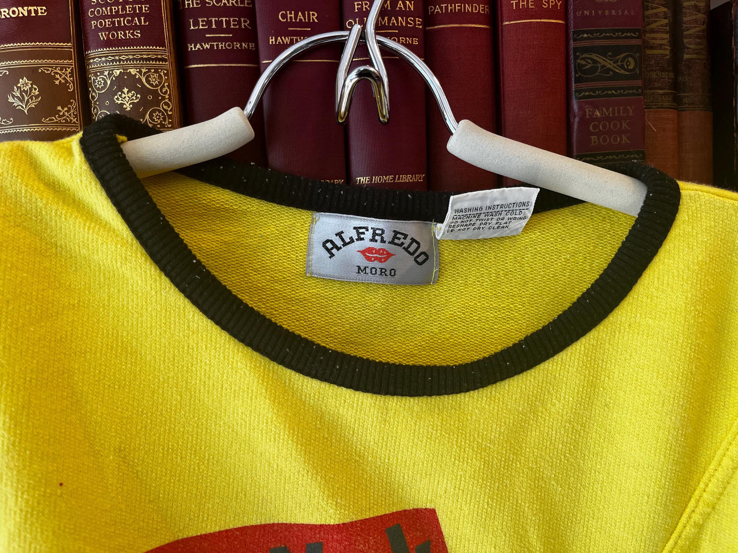 Vintage Alfredo Moro Sweatshirt Tee, 80s Fashion Shoulder Pads, Pockets, Retro Shirt