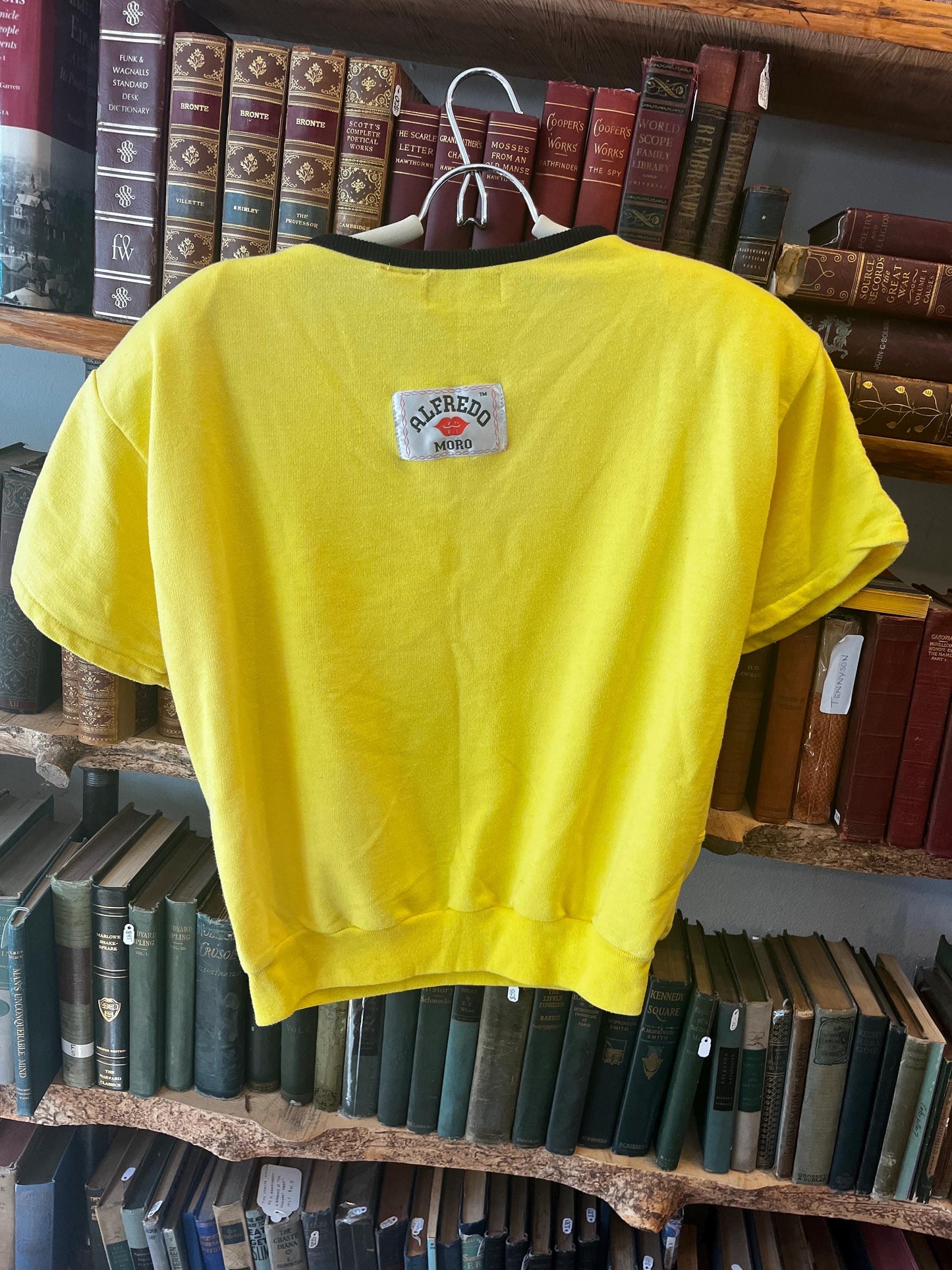 Vintage Alfredo Moro Sweatshirt Tee, 80s Fashion Shoulder Pads, Pockets, Retro Shirt